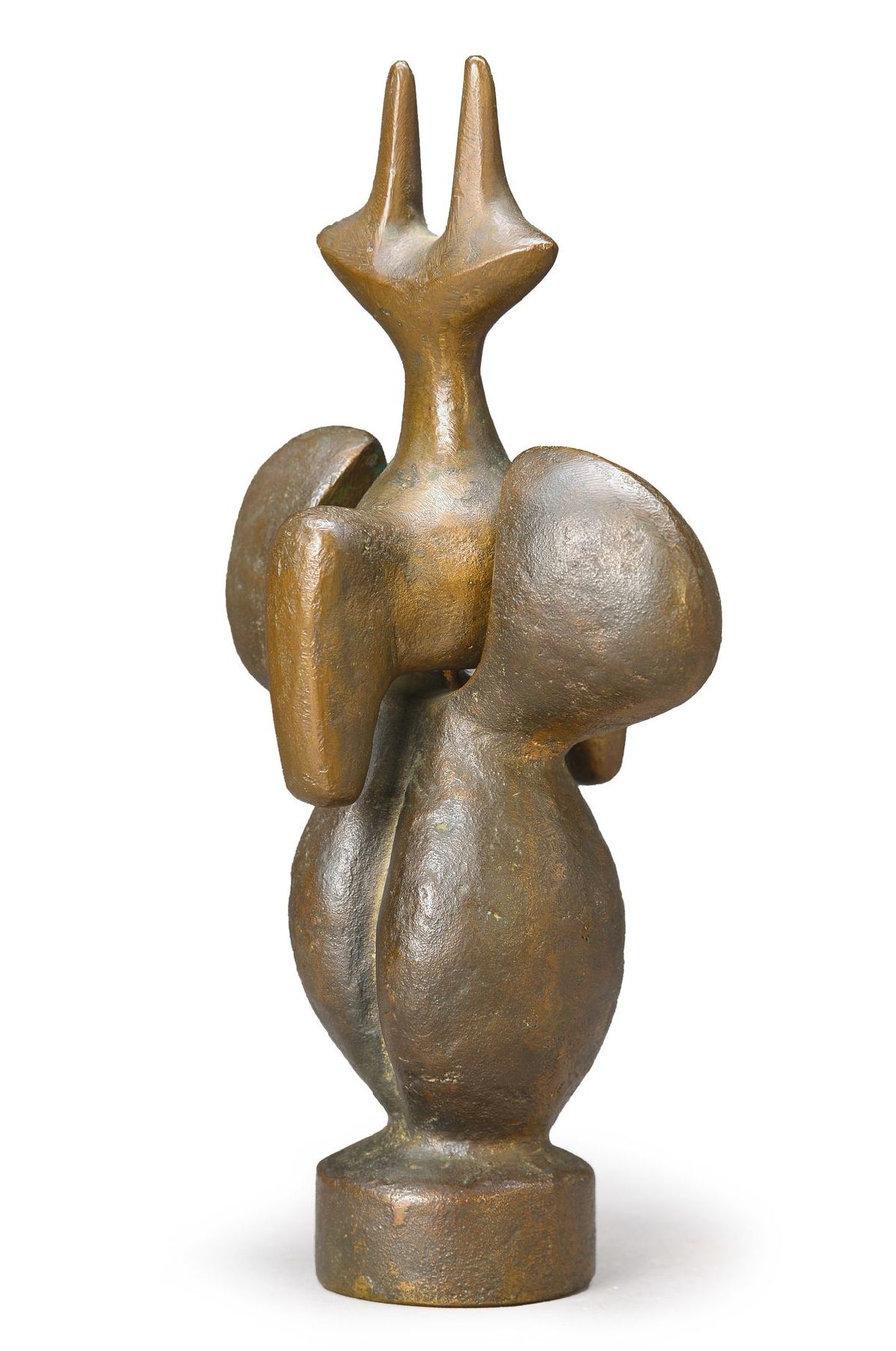 Ewald Brandt, 1928 Hannover - 1983, Bronzeskulptur, abstrakte Figur, am Boden signiert und num. 23, ca, 23.5 x 12 cm