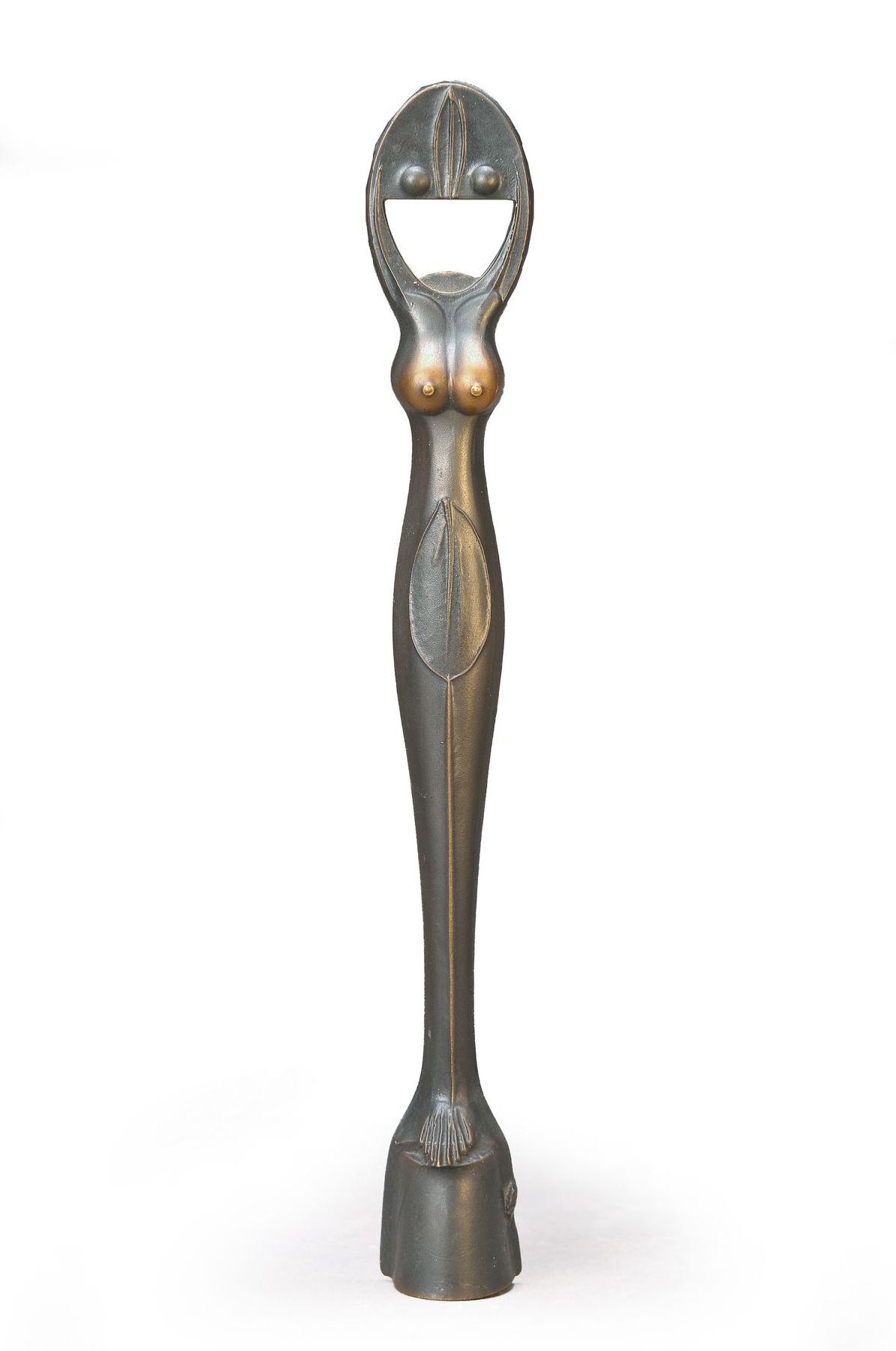 Paul Wunderlich, 1927 Eberswalde - 2010 Saint-Pierre-de Vassols, Flaschenöffner in Form einer Skulptur, weiblicher Torso, verso dat. 1983 und num. ...
