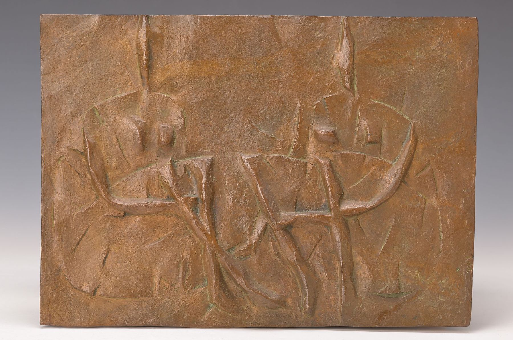 Wilhelm Loth, 1920 Darmstadt - 1993, Bronzerelief, Baldungs Hexen, Relief 5/57, 1957, 29.5 x 41 cm, Bronze, Lit. Wilhelm Loth Torso der Frau S. 159 ...