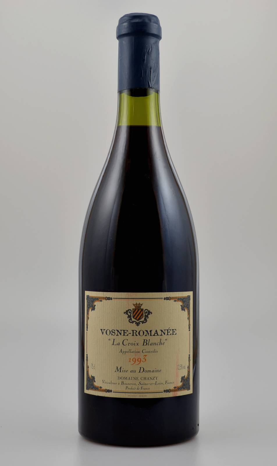 1 Flasche 1993 Vosne-Romanee La Croix Blanche,Domaine Chanzy, ca. 75 cl, 12,5 % Vol., Abstand zwischen Kapsel und Wein: ca. 2 cm, Kapsel min besch., ...
