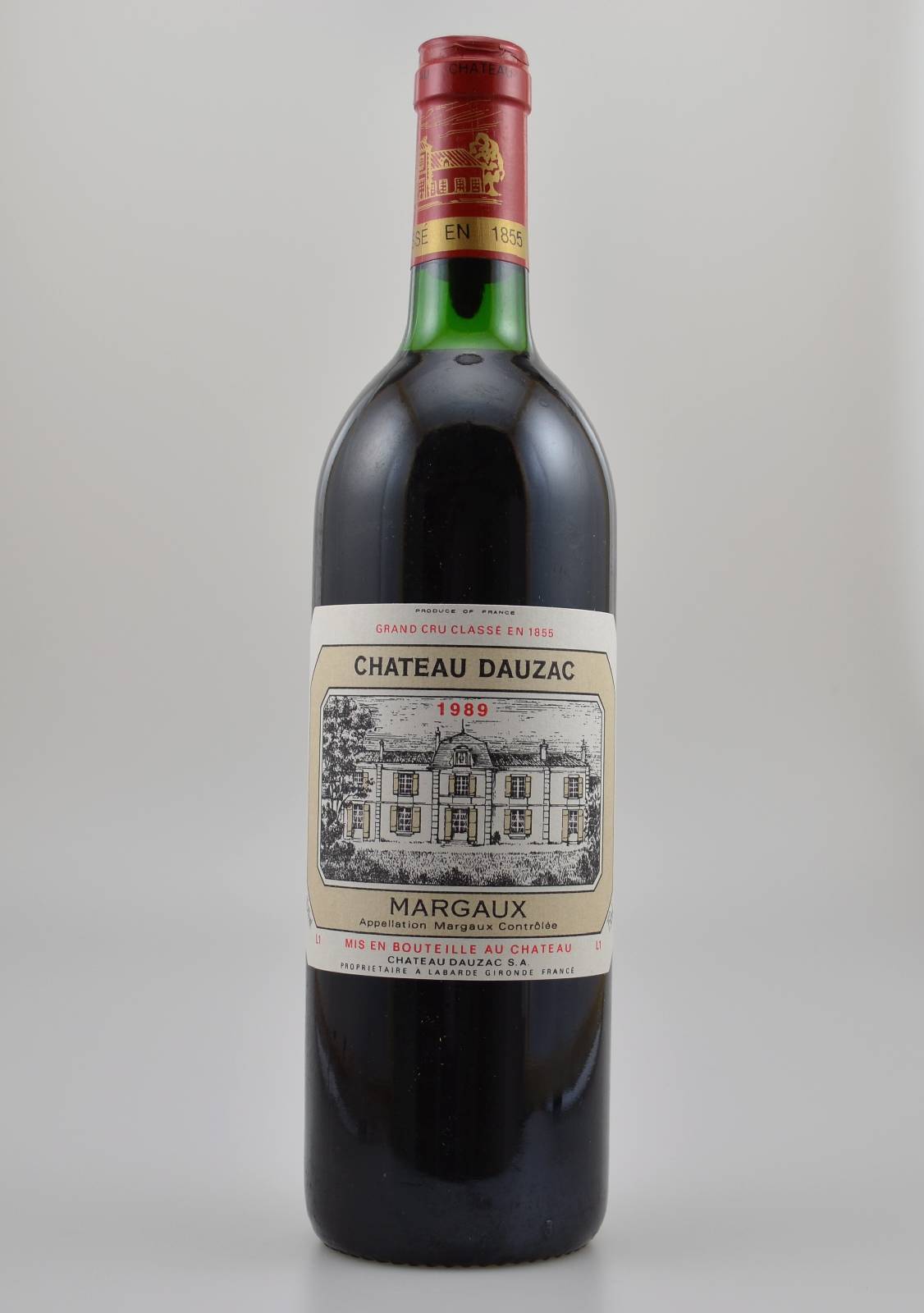 3 Flaschen 1989 Chateau Dauzac, Margaux, je ca. 75 cl, 12,5 % Vol., Füllstände: je ca. top shoulder, gute Erhaltungszustände, unverkostet