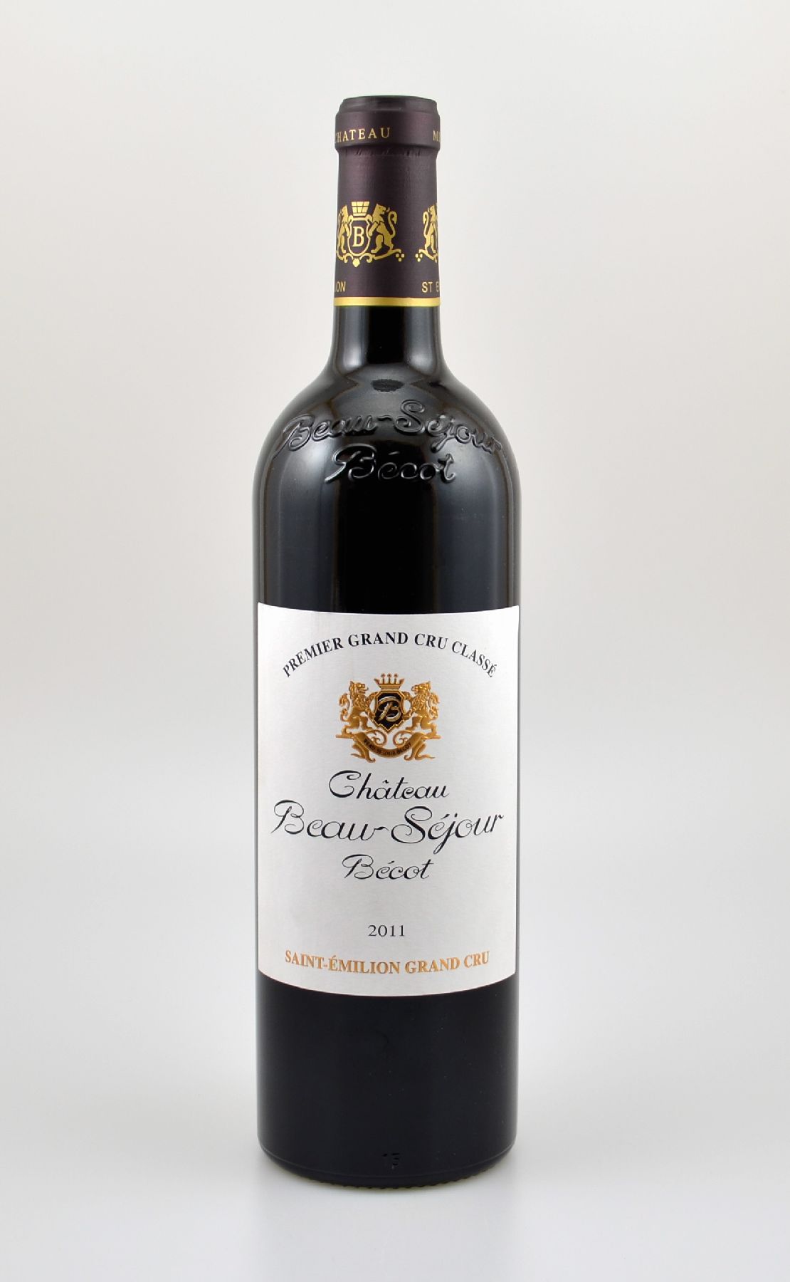 4 Flaschen 2011 Chateau Beau-Sejour Becot, Saint-Emilion, Premier Grand Cru Classe, je 75 cl, 14 % Vol., Füllstände: into neck, sehr gute ...