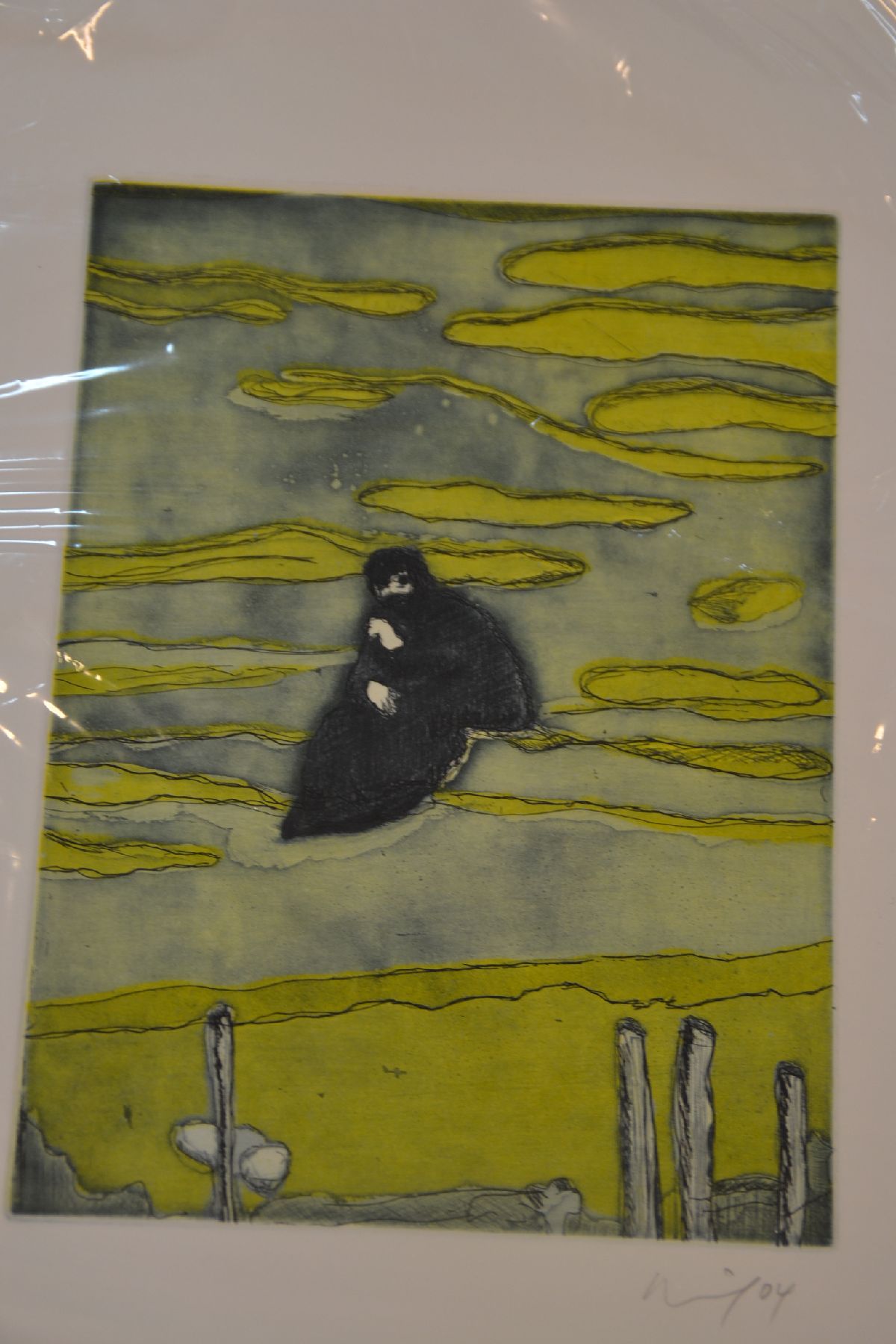 Detail a: Peter Doig, geb. 1959, Boathouse, Farbaquatintaradierung auf Velin, handsign., dat. 2004, Platte 20x15 cm, Blattgr. 53,5x38,5 cm