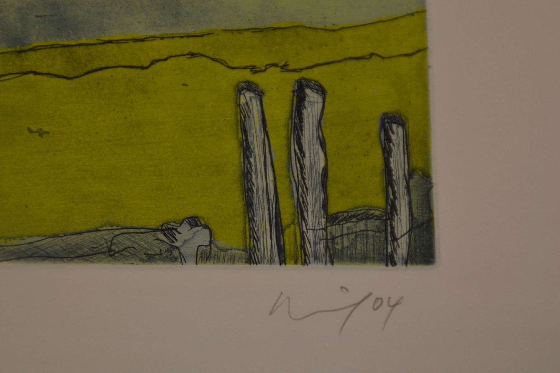 Detail c: Peter Doig, geb. 1959, Boathouse, Farbaquatintaradierung auf Velin, handsign., dat. 2004, Platte 20x15 cm, Blattgr. 53,5x38,5 cm