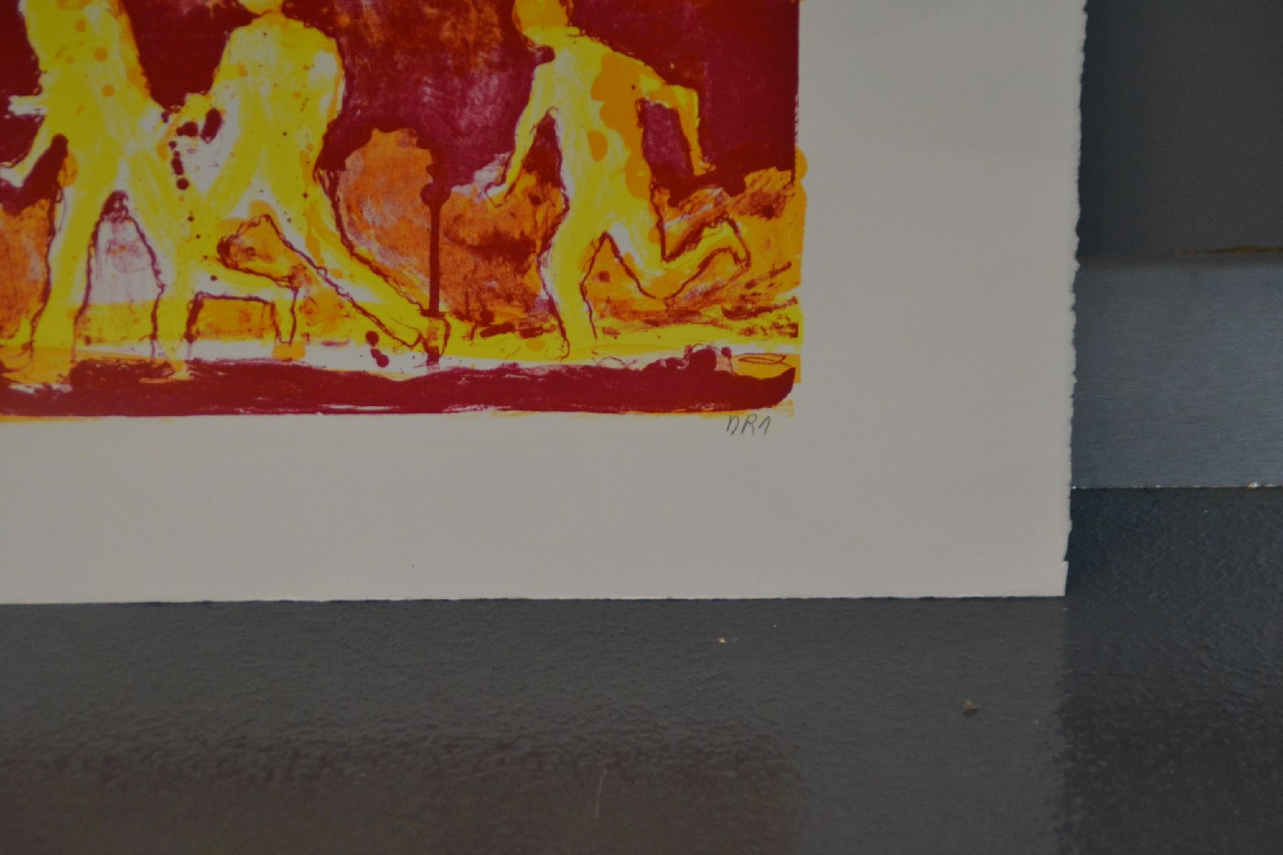 Detail c: Daniel Richter, geb. 1962, Lithografie, monogram., Blattgr. 42x29,5 cm