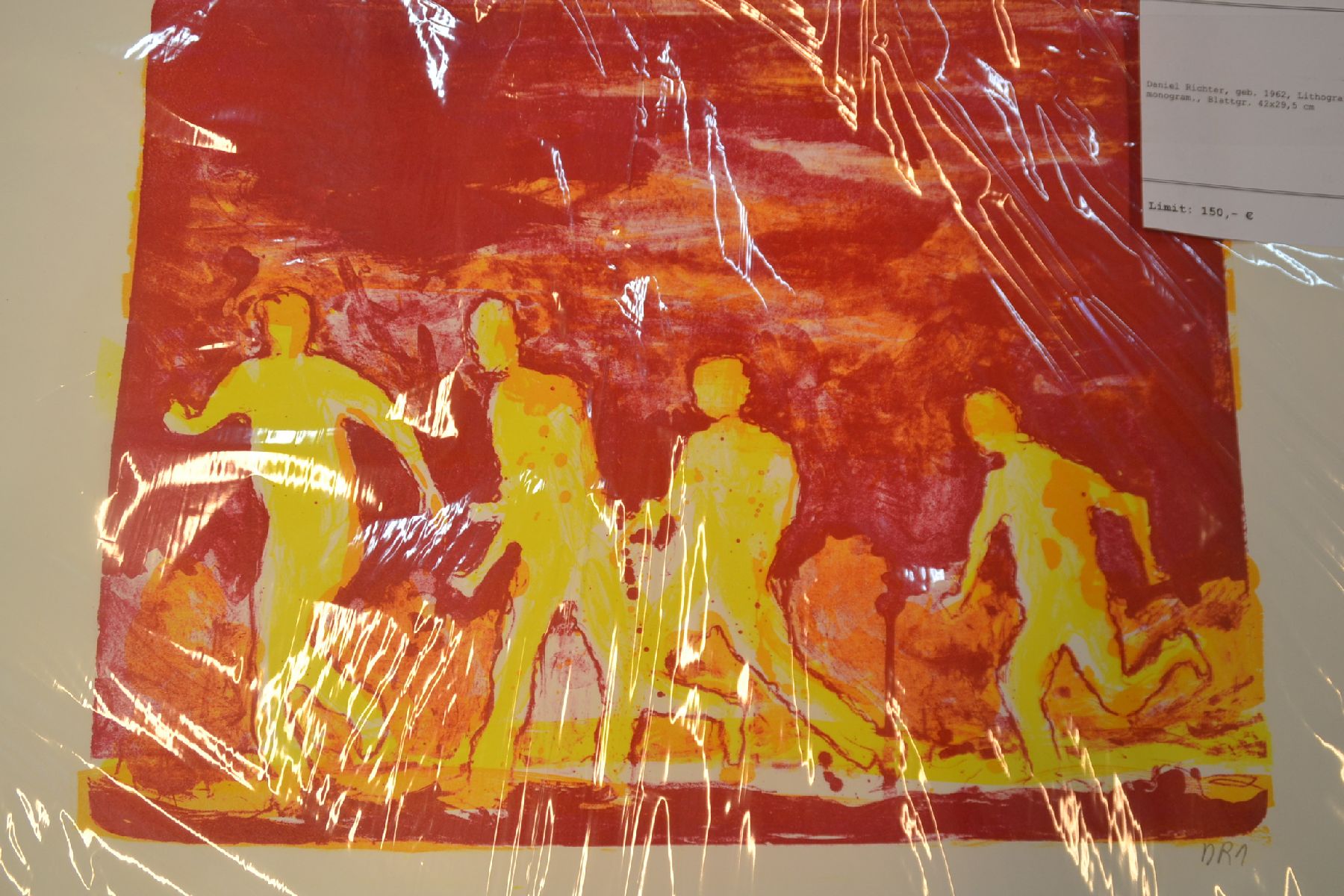 Detail d: Daniel Richter, geb. 1962, Lithografie, monogram., Blattgr. 42x29,5 cm