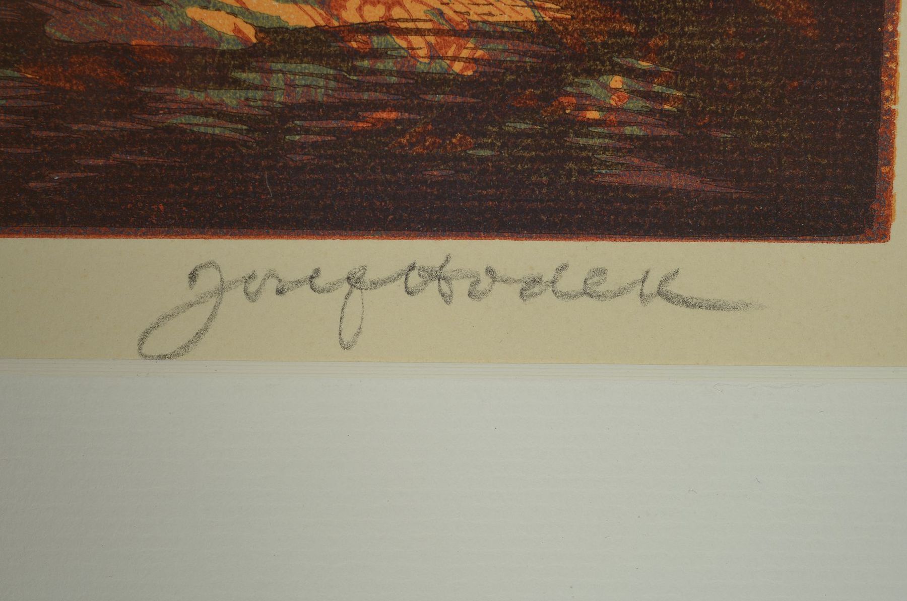 Detail a: Josef Hodek, 1888-1973, Quellen des Frühlings, Konvolut aus 2 Farbholzschnitten, je handsign., num. 11/25, ca. 29x23 cm, je unter Glas gerahmt, ...