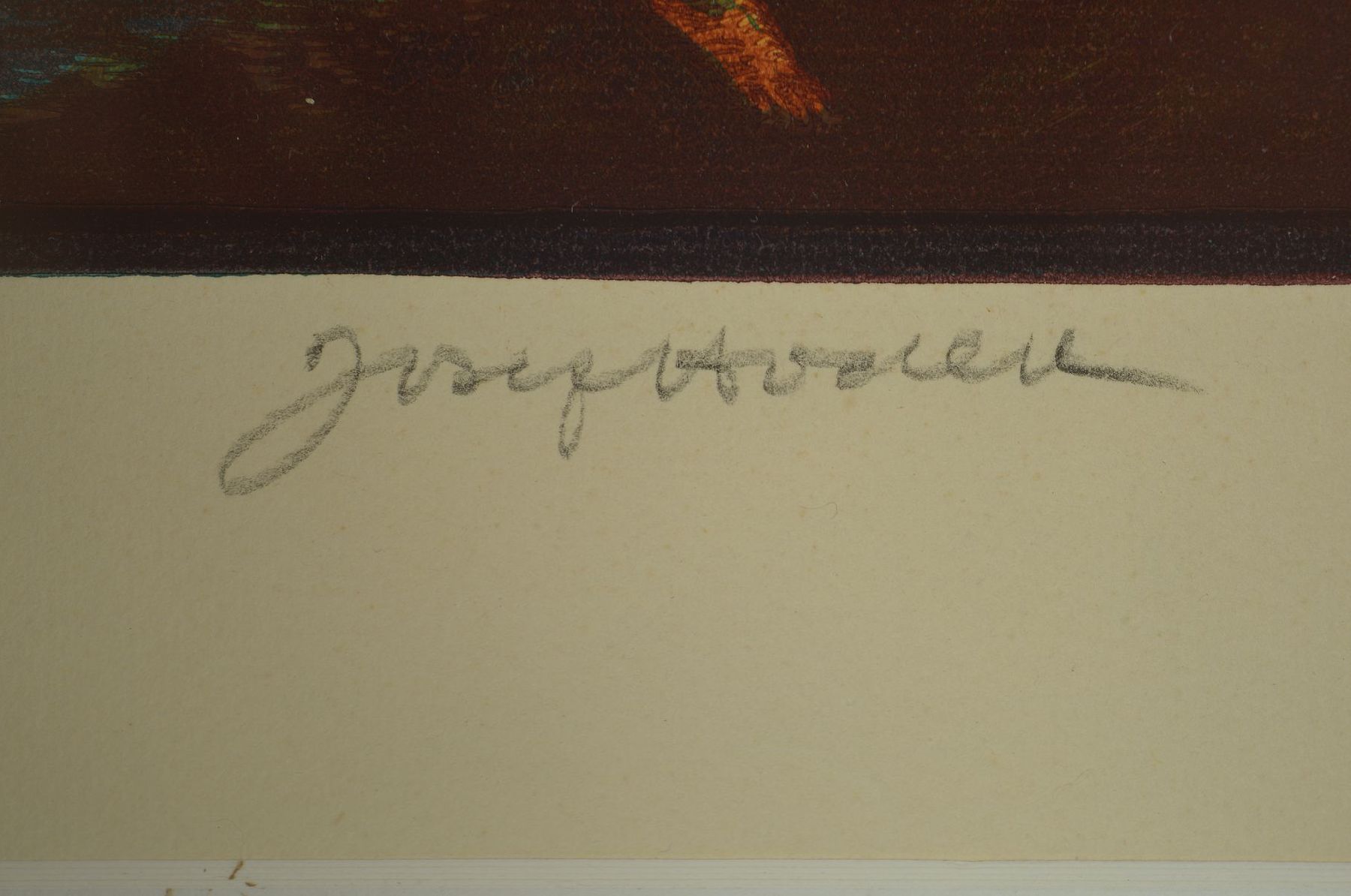 Detail b: Josef Hodek, 1888-1973, Quellen des Frühlings, Konvolut aus 2 Farbholzschnitten, je handsign., num. 11/25, ca. 29x23 cm, je unter Glas gerahmt, ...