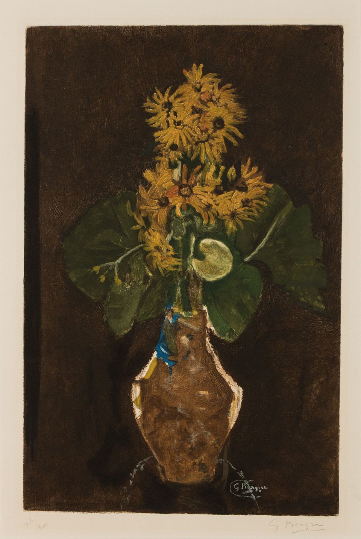 Georges Braque, 1882-1963, Les Marguerites, Farbradierung auf Velin, 1956, handsign. und in der Platte sign., num. 126/300, Platte 63x40 cm, unter ...