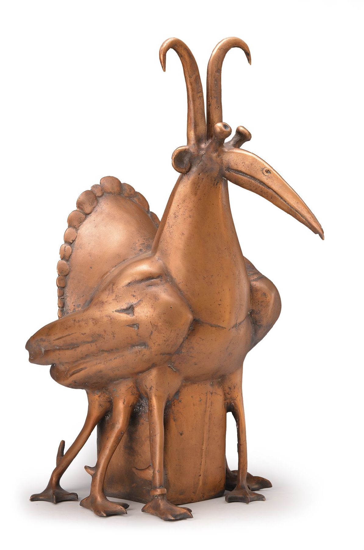 Gernot Rumpf, geb. 1941 Kaiserslautern, besonders große Bronzeskulptur, sog. männliche Gamsdritsche, Unikat, im verlorenen Form gegossen, signiert, ...
