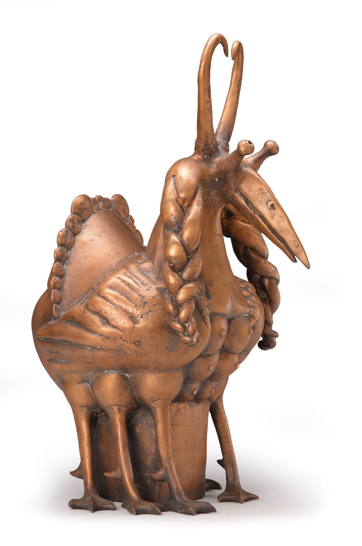 Gernot Rumpf, geb. 1941 Kaiserslautern, besonders große Bronzeskulptur, sog. Weibchen der Gamsdritschen, Unikat, im verlorenen Form gegossen, ...