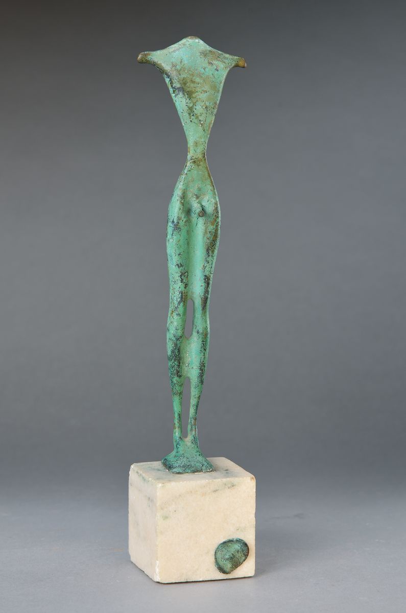 Lazlo Taubert, geb. 1966, Bronzeskulptur, Männerakt, auf Marmorsockel, mit Fingerabdruck signiert, Unikat von 1994/95, Provenienz: Atelier des ...