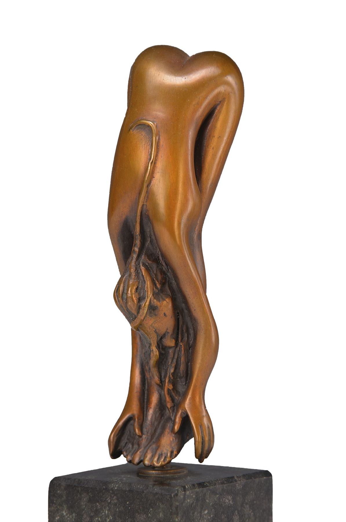 Bruno Bruni, geb. 1935 Gradara, Bronzeskulptur, Akt, signiert und num. 500/750, auf Steinsockel, H. 14/22.5 cm