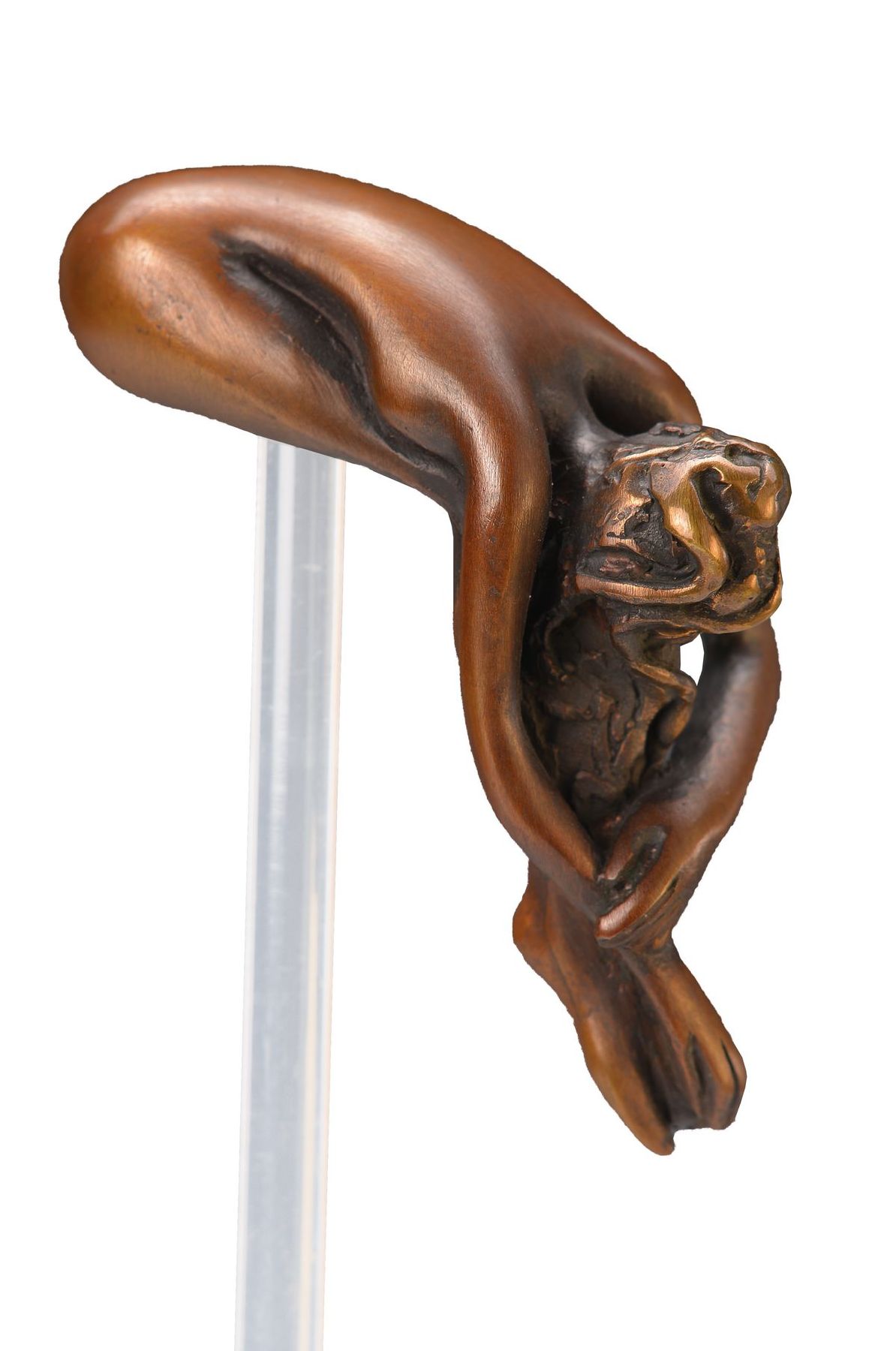 Bruno Bruni, geb. 1935 Gradara, Bronzefigur, Akt, signiert und num. 3955/14999, L. 6 x 12 cm