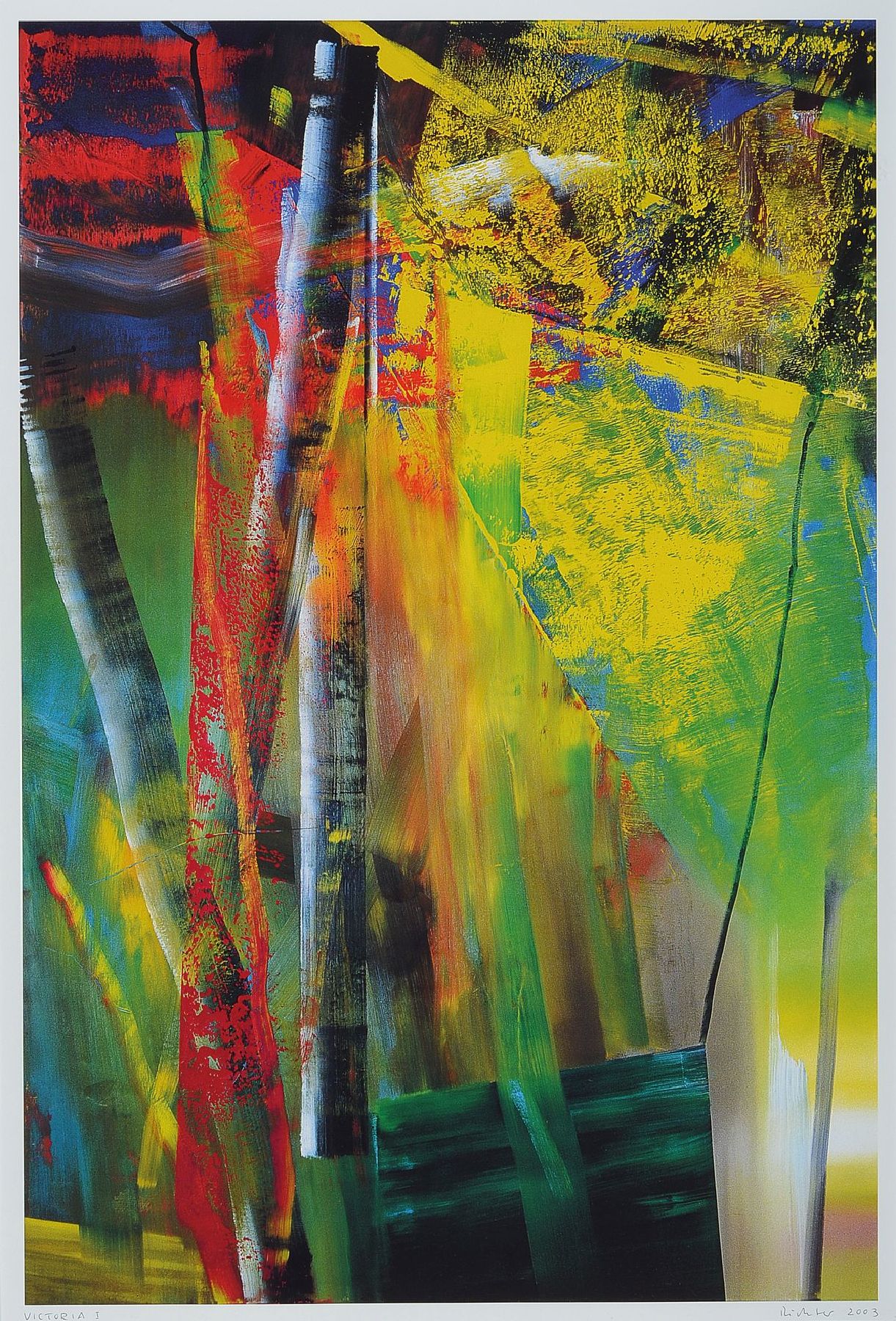 Gerhard Richter, geb. 1932, Victoria I, Farboffset-Litho auf glattem Karton, drucksigniert, Hrsg. Achenbach Art Edition Düsseldorf, 2003, Blattgr. ...