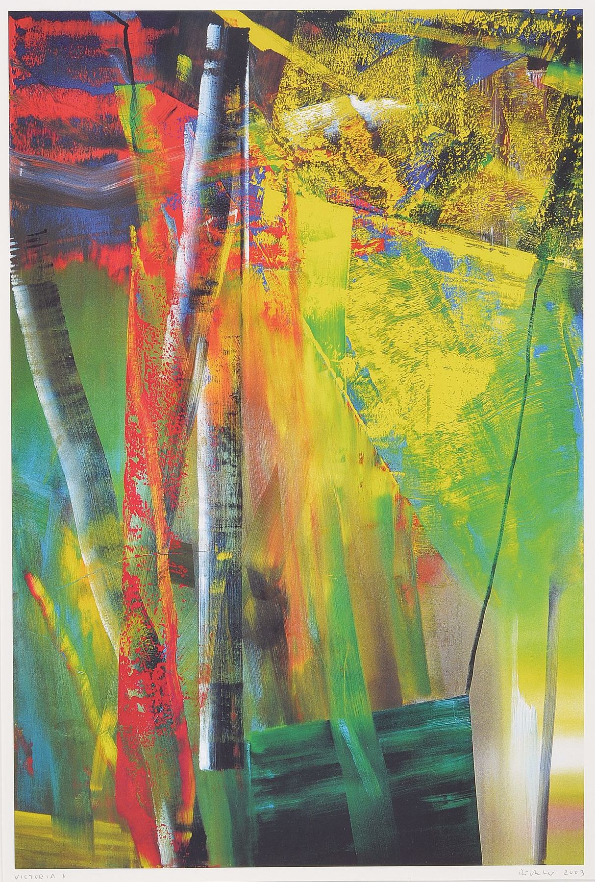 Gerhard Richter, geb. 1932, Victoria II, Farboffset-Litho auf glattem Karton, drucksigniert, Hrsg. Achenbach Art Edition Düsseldorf, 2003, Blattgr. ...