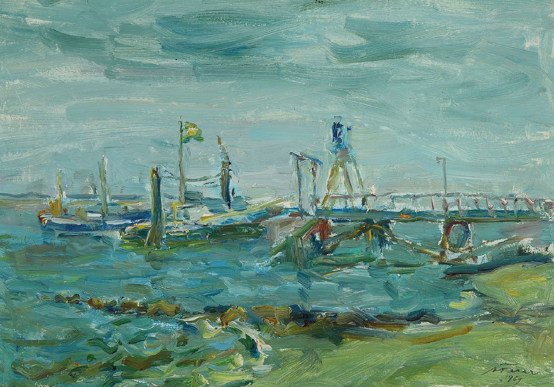 Albert Feser, 1901 Öjendorf - 1993 Hamburg, Studium an der Landeskunstschule Hamburg, seit 1949 schloss er sich mit den Malern Fritz Düsiong, Adolf ...