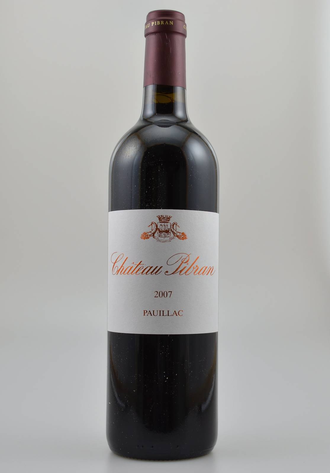 12 Flaschen 2007 Chateau Pibran, Pauillac, je ca. 75 cl, 13 % Vol., Füllstände: je into neck, hervorragende Erhaltungszustände, unverkostet, in OHK