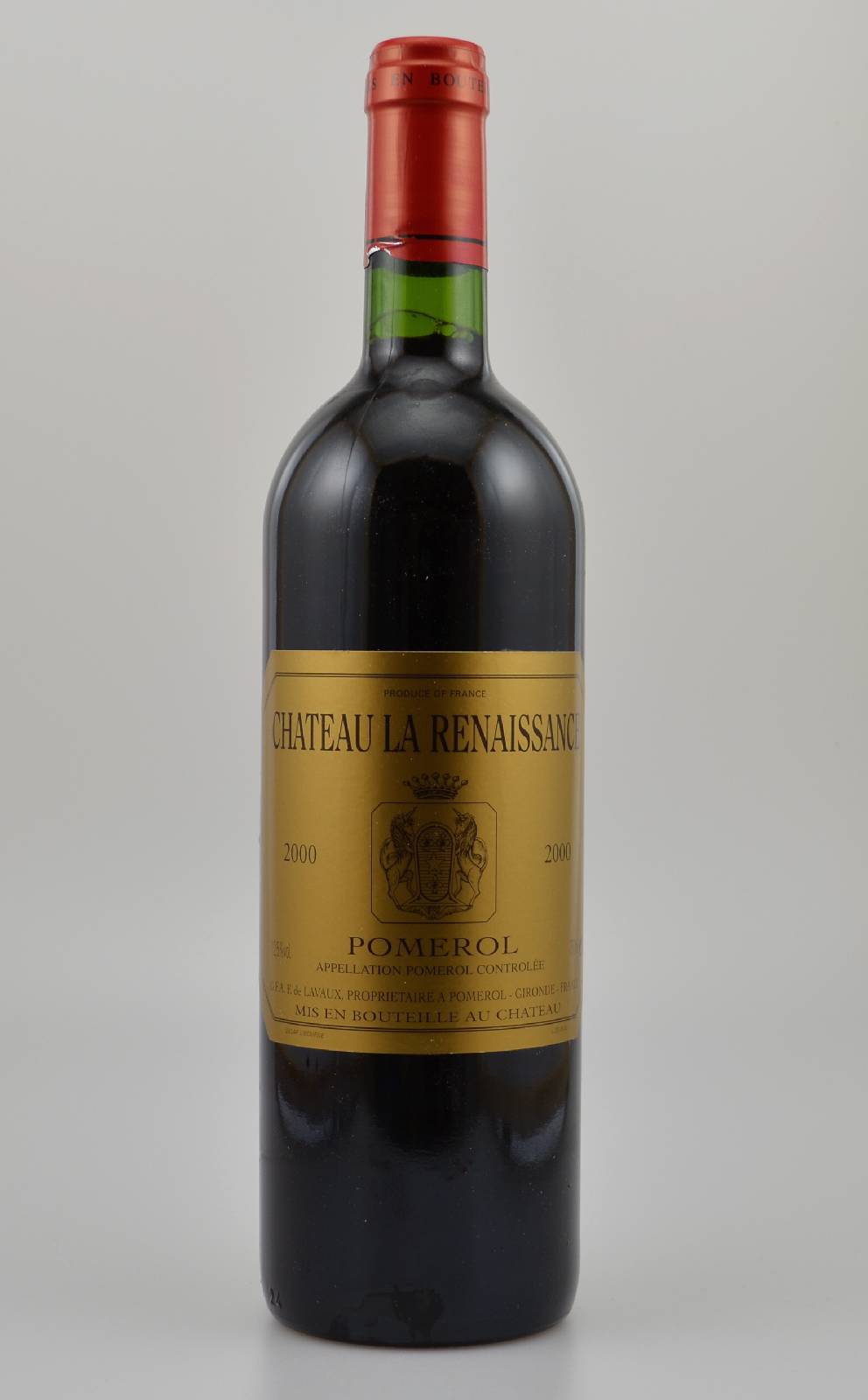 12 Flaschen 2000er Chateau La Renaissance, Pomerol, je ca. 75 cl, 12,5 % Vol., Füllstände: je ca. into neck, hervorragende Erhaltungszustände, ...
