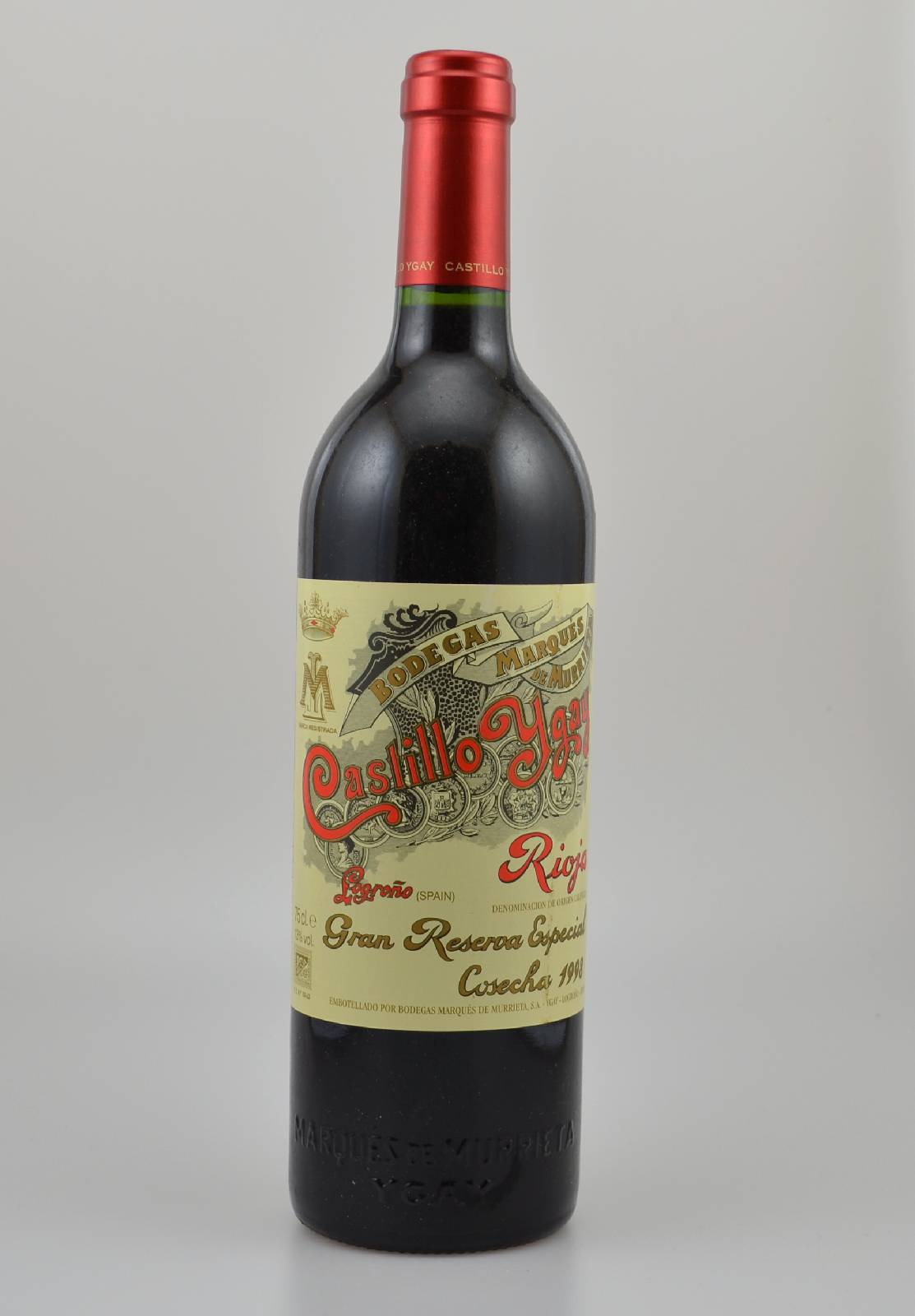 3 Flaschen 1998 Marques de Murrieta Castillo Ygay, Rioja, Gran Reserva Especial, je ca. 75 cl, 13 % Vol., Füllstände: je ca. into neck, unverkostet