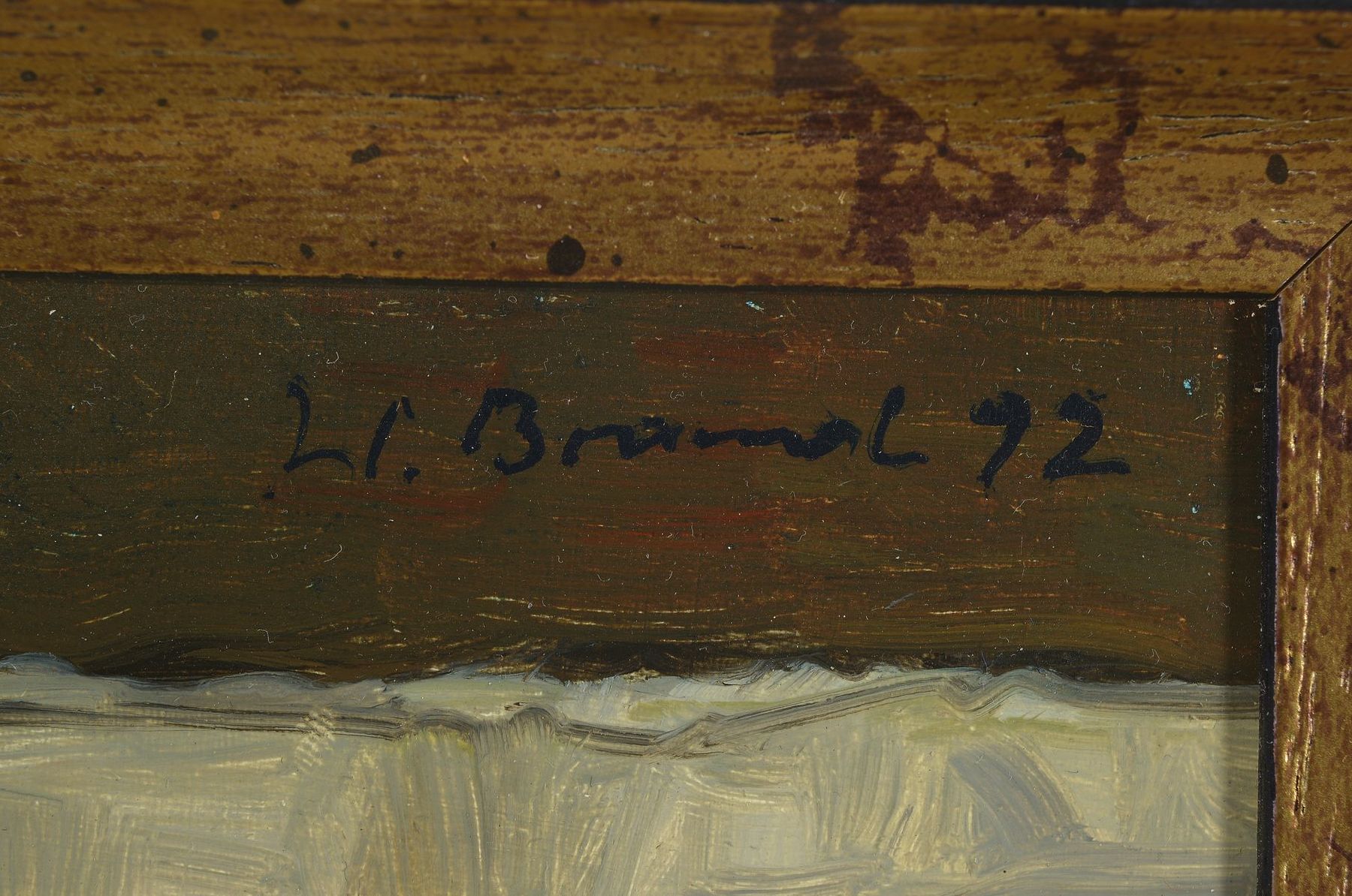 Detail a: Werner Brand, geb. 1933 Löbau, Stillleben mit Weinbergschnecken auf einer Zeitung, Öl/ Hartfaser, rechts oben signiert, ca. 24x30cm, 32x38cm, R.