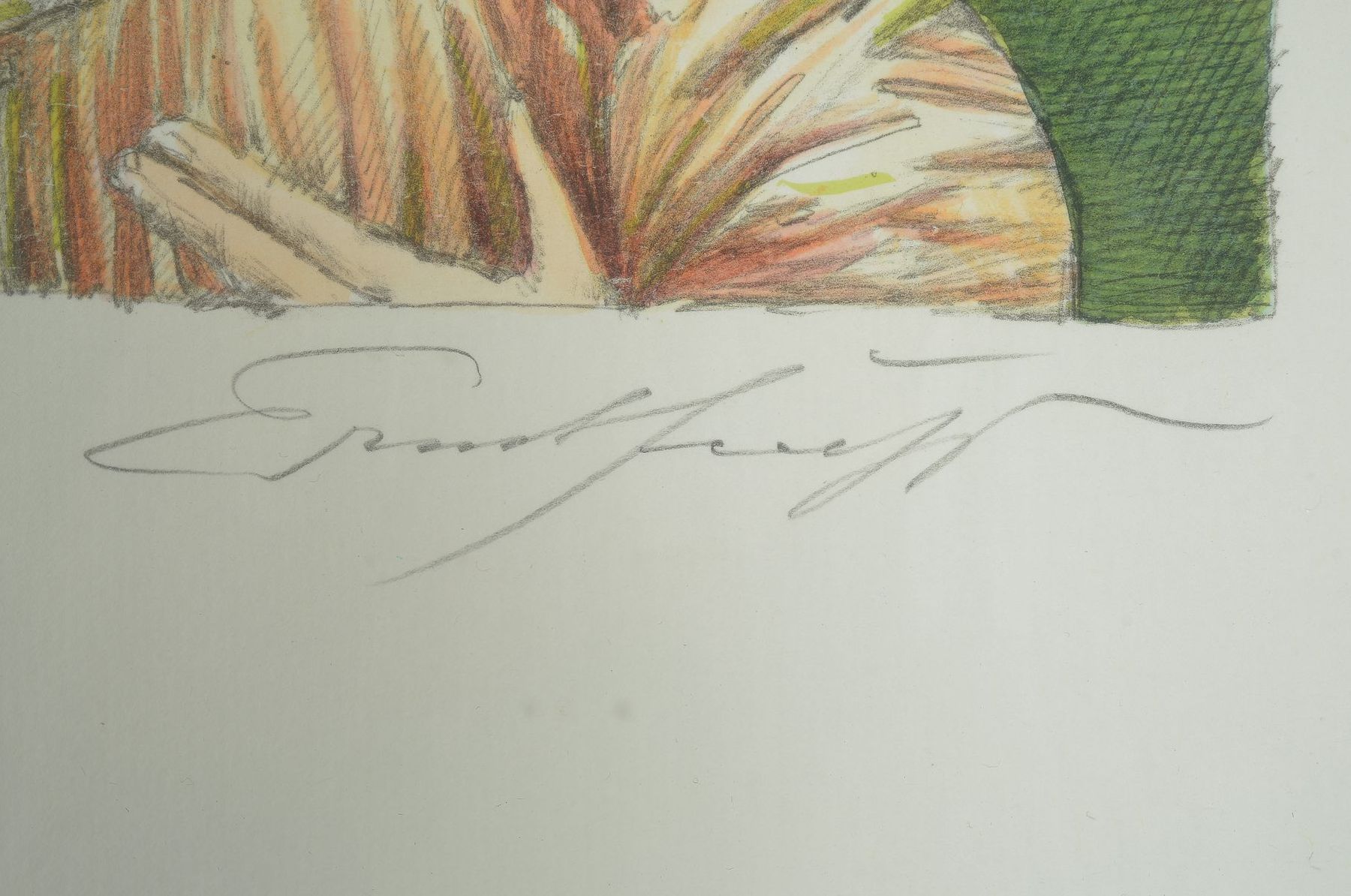 Detail a: Ernst Fuchs, 1930-2015 Wien, Papageno, Farbradierung, handsigniert und bez.: Farbprobe, ca. 17x17cm, u.Gl., R.