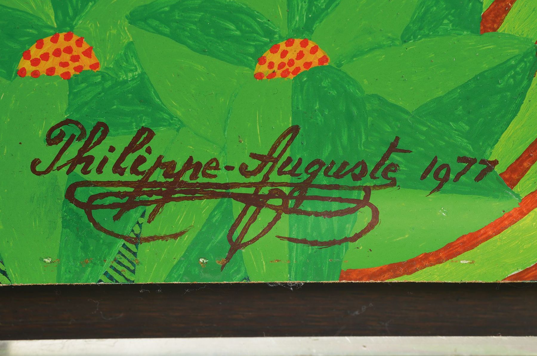 Detail a: Salnave Philippe Auguste, 1908 Saint-Marc/Haiti-1989, war Rechtsanwalt und begann erst mit 51 Jahren mit der Malerei am Centre d´Art in Port au ...