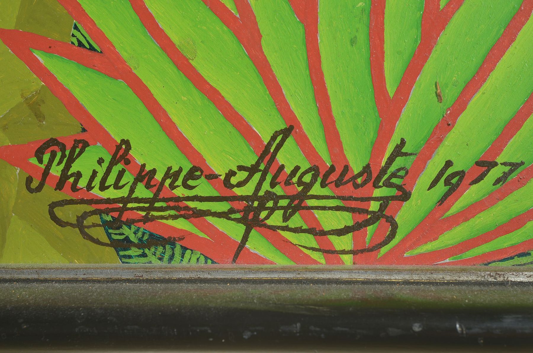 Detail a: Salnave Philippe Auguste, 1908 Saint-Marc/Haiti-1989, war Rechtsanwalt und begann erst mit 51 Jahren mit der Malerei am Centre d´Art in Port au ...