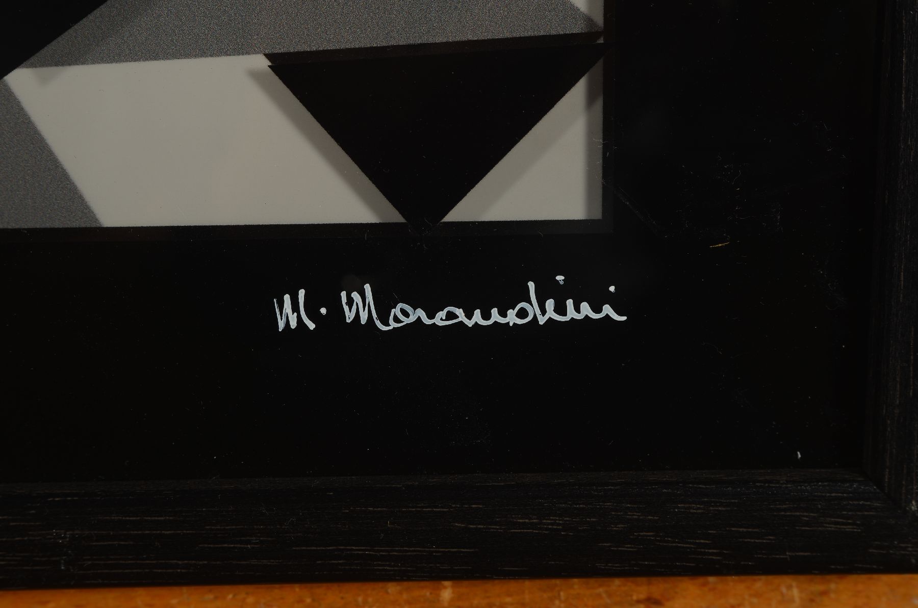 Detail b: Marcello Morandini, geb. 1940 Mantua, abstrakte 3-D Komposition, handsigniert, num. 10/25, von 2017, zwischen zwei geschichteten Plexiglasplatten ...