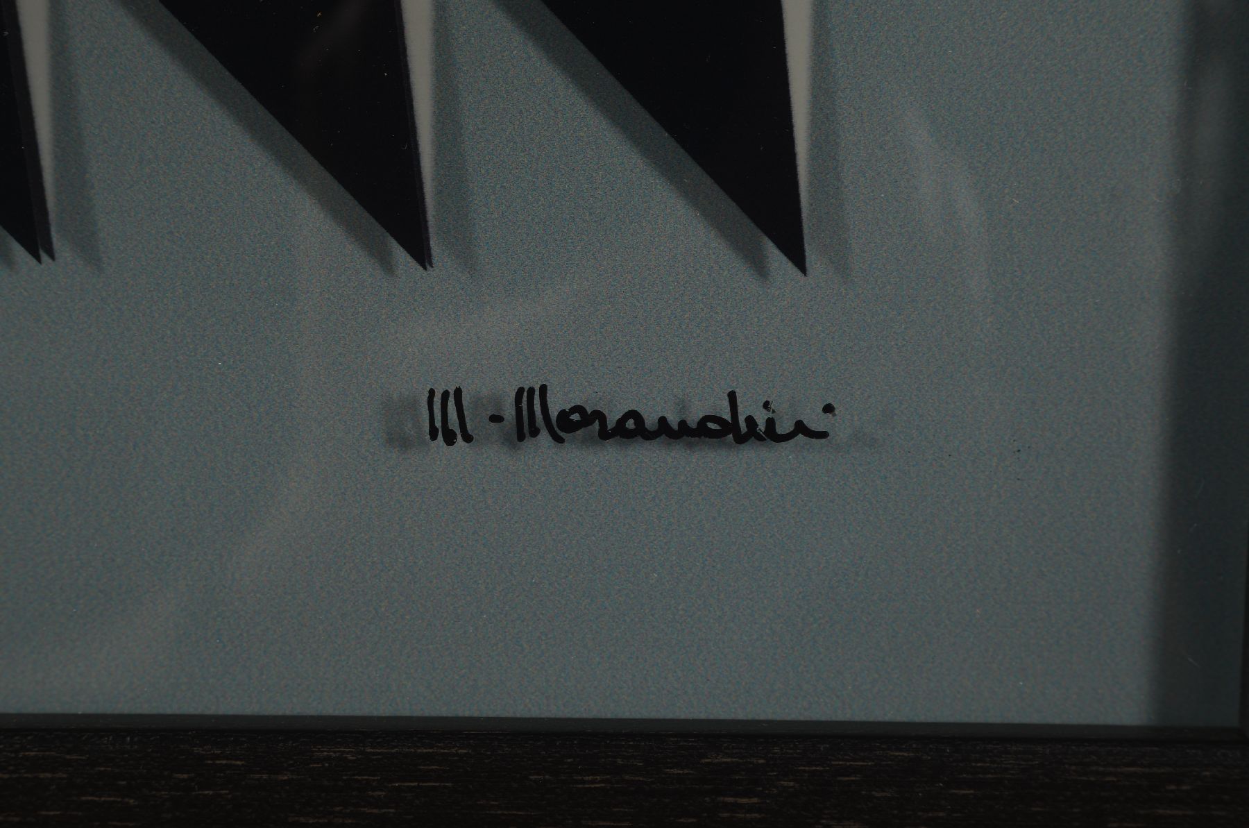 Detail b: Marcello Morandini, geb. 1940 Mantua, abstrakte 3-D Komposition, handsigniert, num. 16/25, von 2017, zwischen zwei geschichteten Plexiglasplatten ...