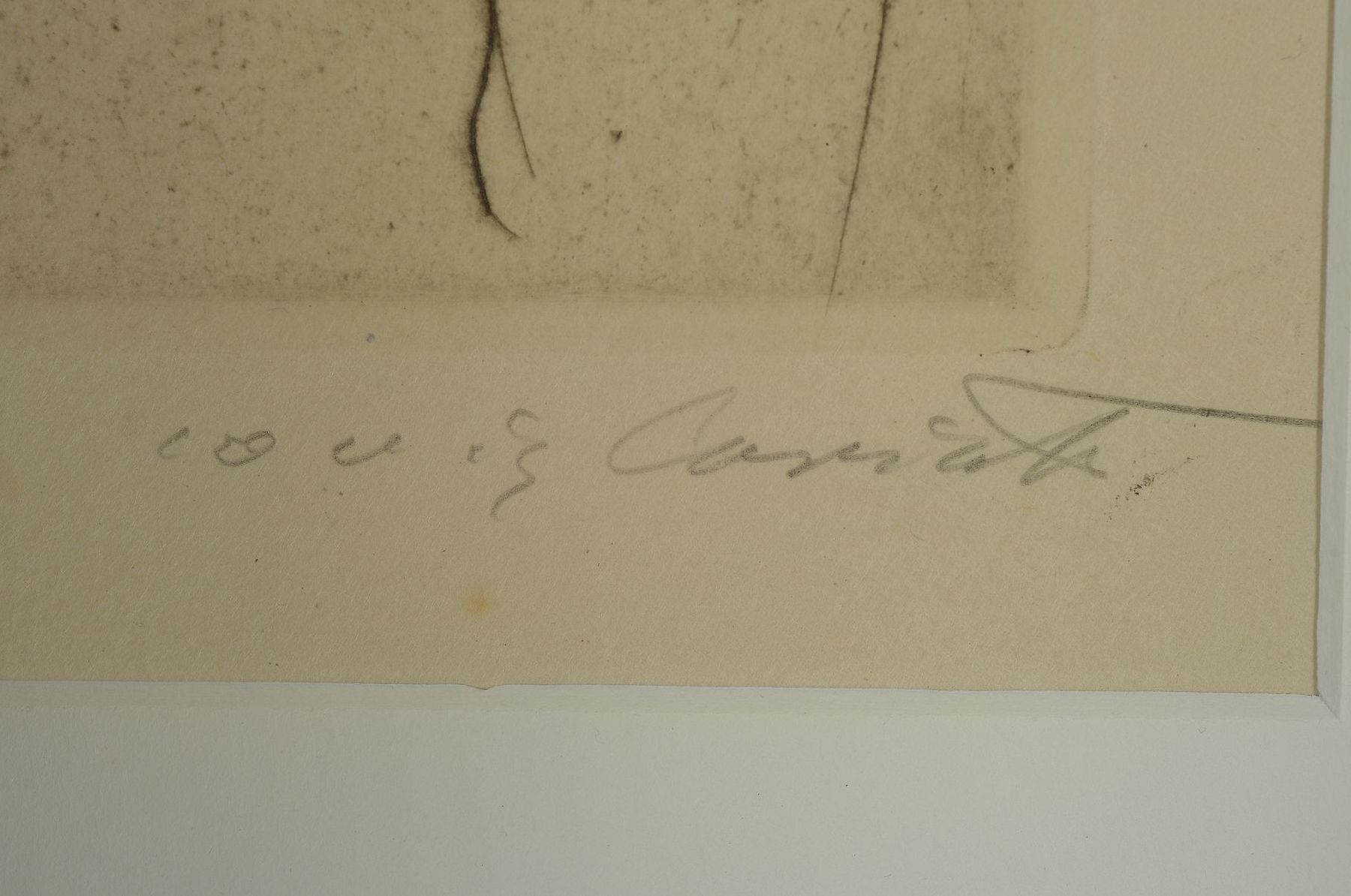 Detail a: Lovis Corinth, 1858 Tapiau-1925 Zandvoort, Frauenraub IV, Radierung, rechts unten handsigniert, Platte ca. 24x19cm, PP, u.Gl., R. 53x43cm