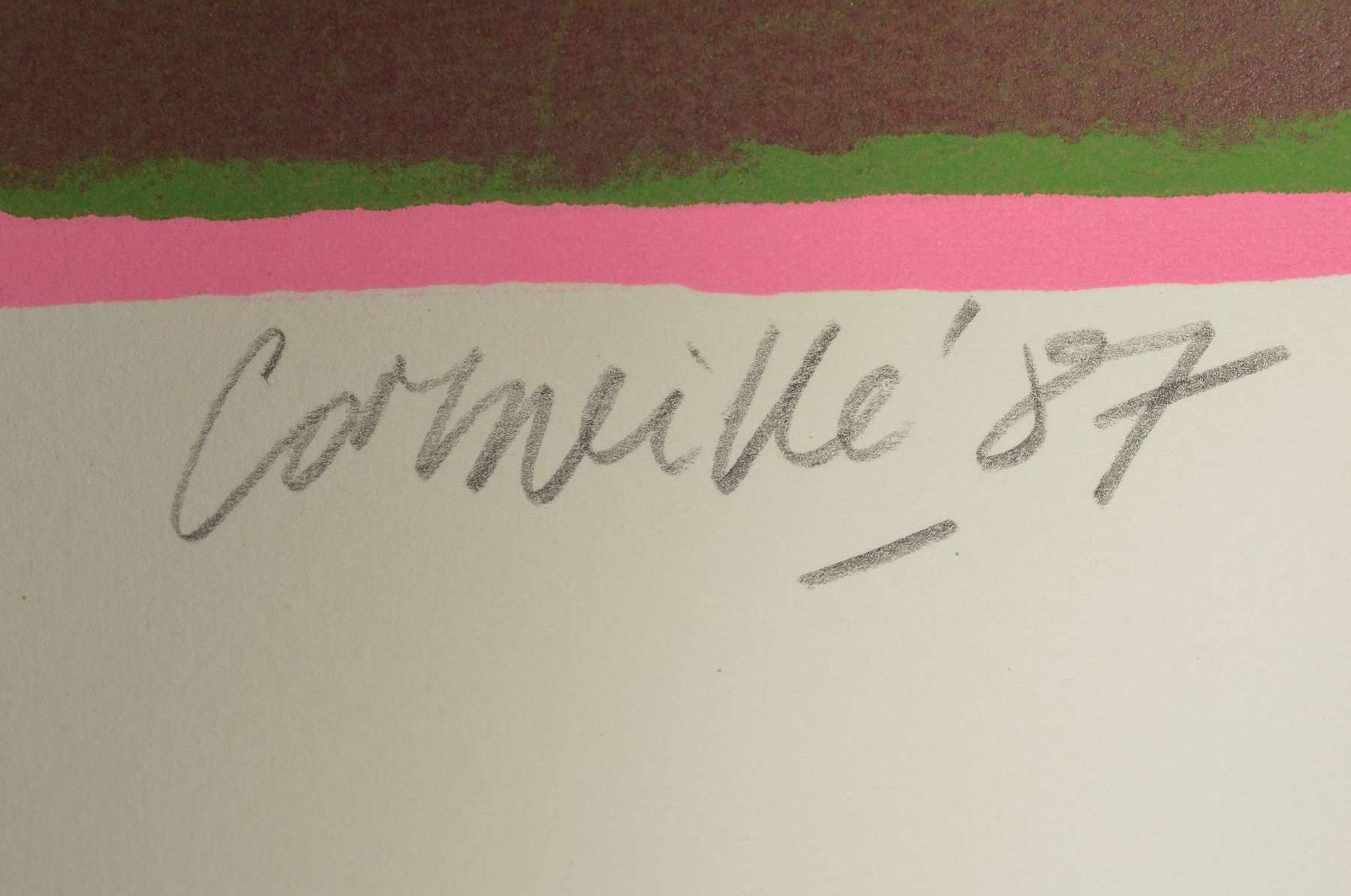 Detail a: Corneille, 1922-2010, Tigres amoureux, troisieme Serie, Paris 1987, Ed. Moderne- Silkeborg, Mappe mit vier Farblithographien, alle handsigniert, num. ...