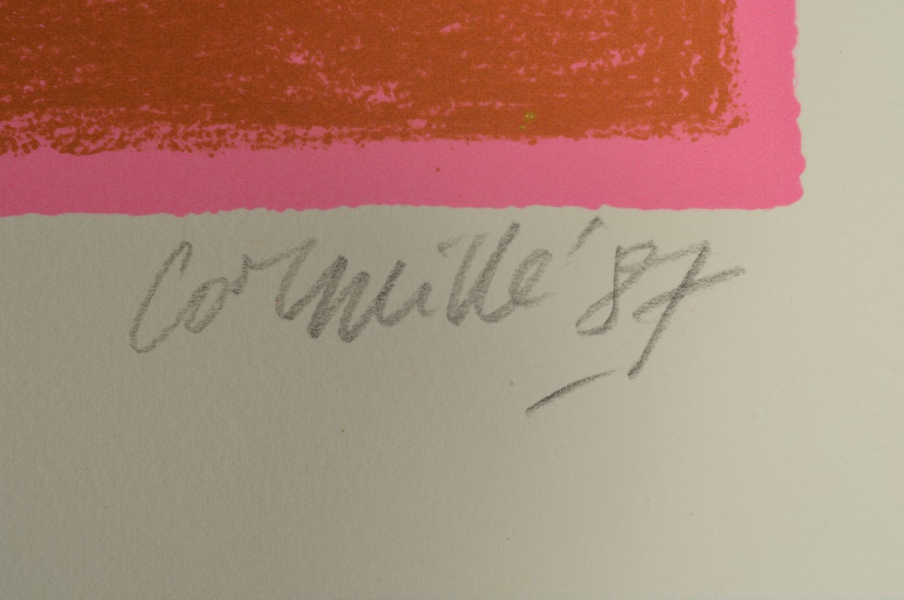 Detail b: Corneille, 1922-2010, Tigres amoureux, troisieme Serie, Paris 1987, Ed. Moderne- Silkeborg, Mappe mit vier Farblithographien, alle handsigniert, num. ...
