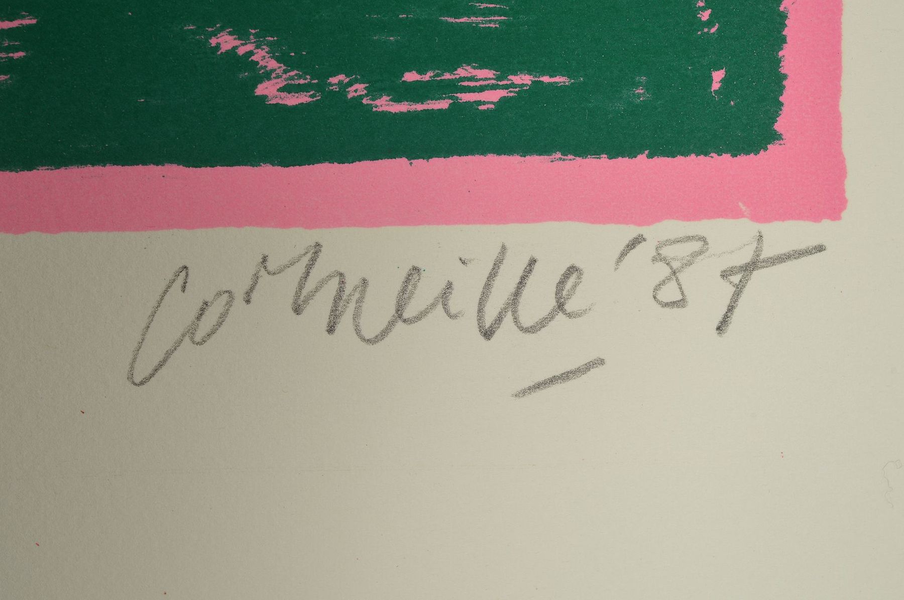 Detail c: Corneille, 1922-2010, Tigres amoureux, troisieme Serie, Paris 1987, Ed. Moderne- Silkeborg, Mappe mit vier Farblithographien, alle handsigniert, num. ...