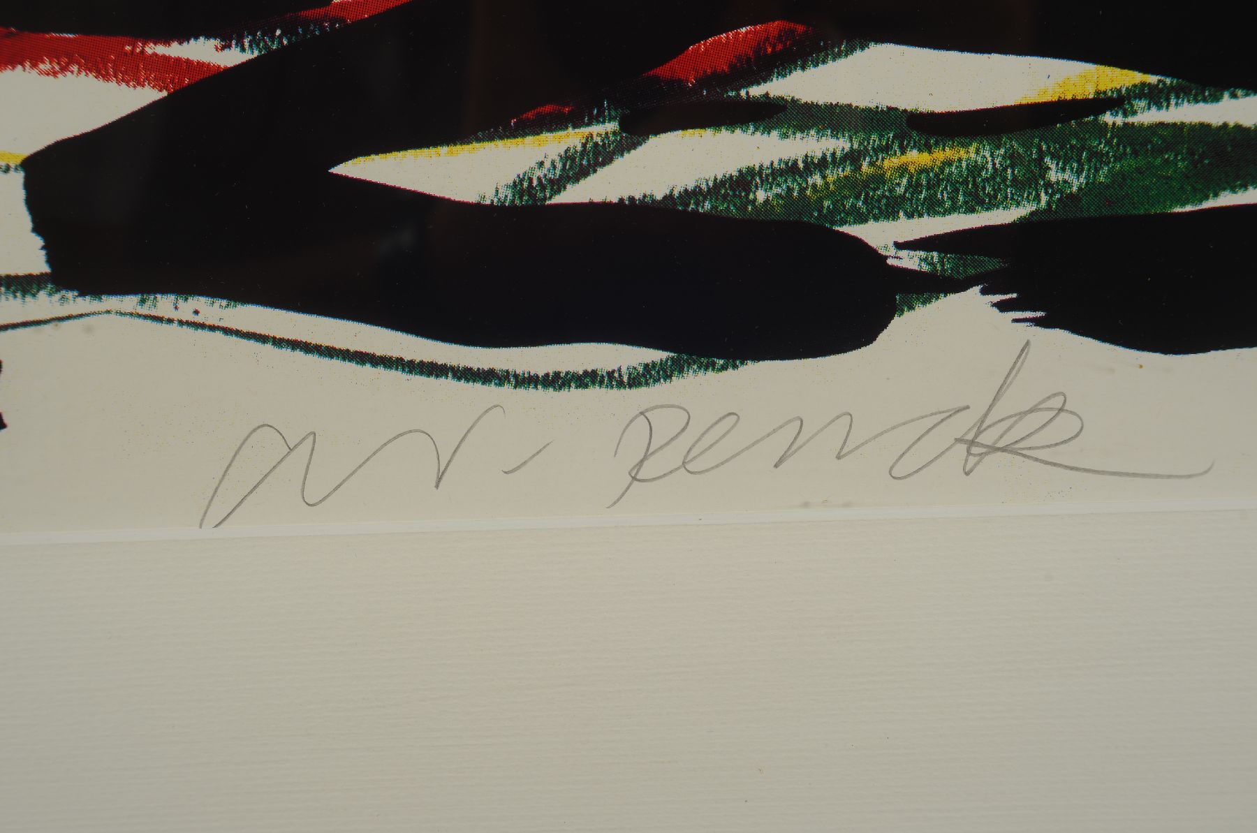 Detail b: A.R. Penck, geb. 1939 Dresden - 2017 Zürich,Tanzendes Pferd, Offsetgrafik, handsigniert, ca. 58 x 83 cm, PP., unter Glas, Rahmen 77 x 101 cm