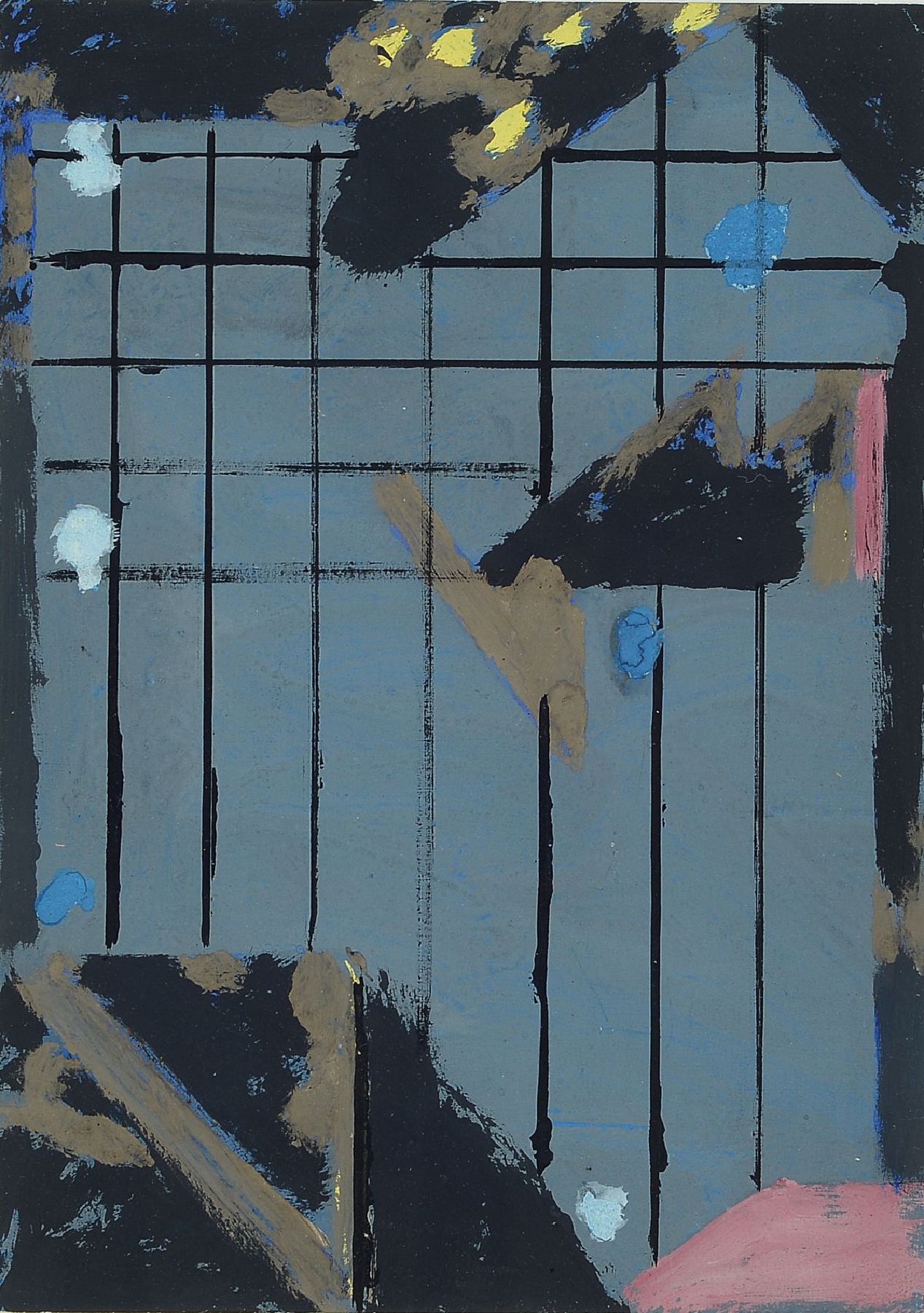 Albert Wigand, 1890-1978, Gouache, unsigniert, rückseitig Widmung, ca. 29x21cm, PP, u.Gl., R. 54x42cm