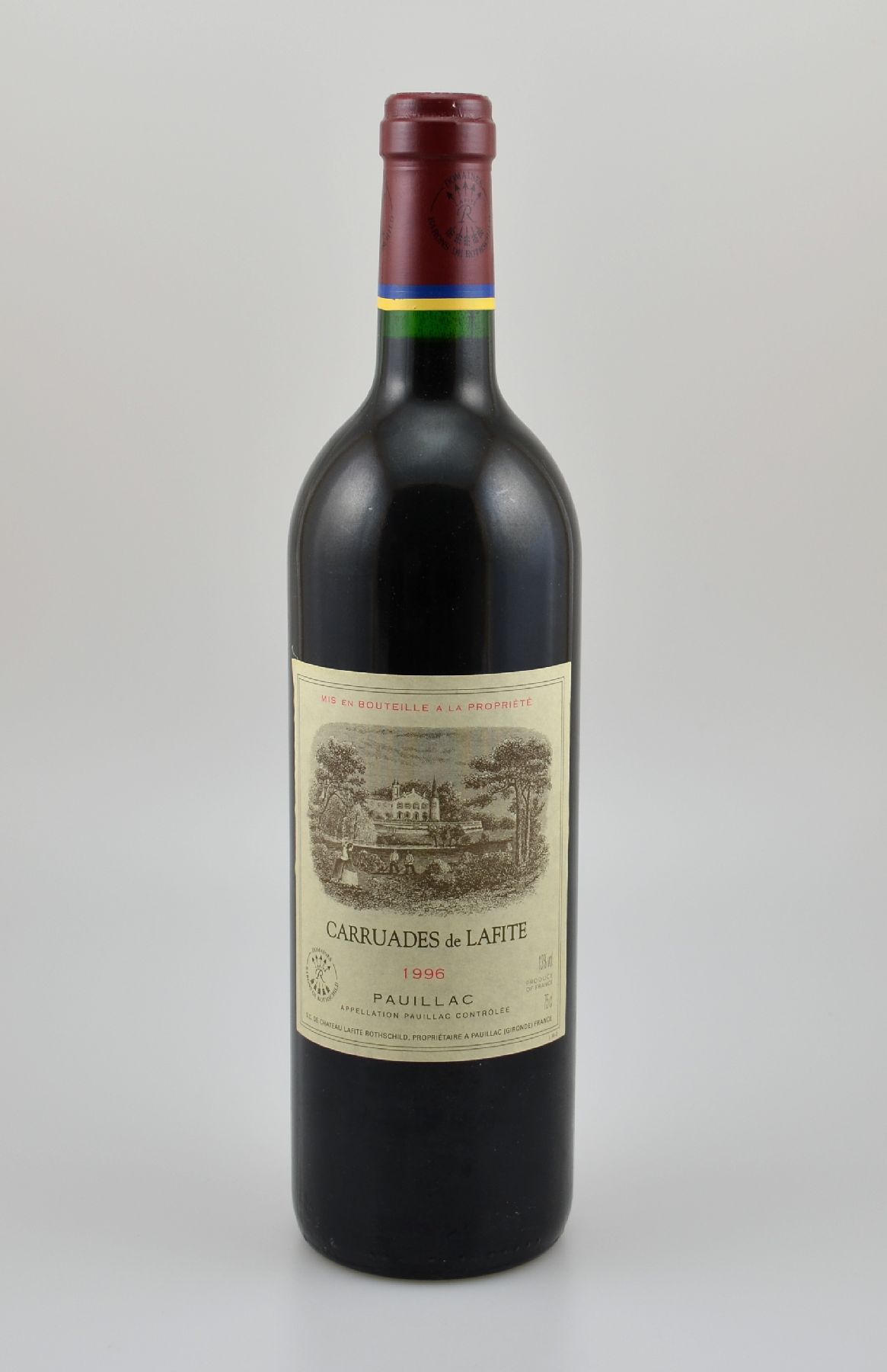 4 Flaschen 1996 Carruades de Lafite, Pauillac, 2. Wein von Lafite Rothschild, je ca. 75 cl, 13 % Vol., Füllstände: je into neck, sehr gute ...
