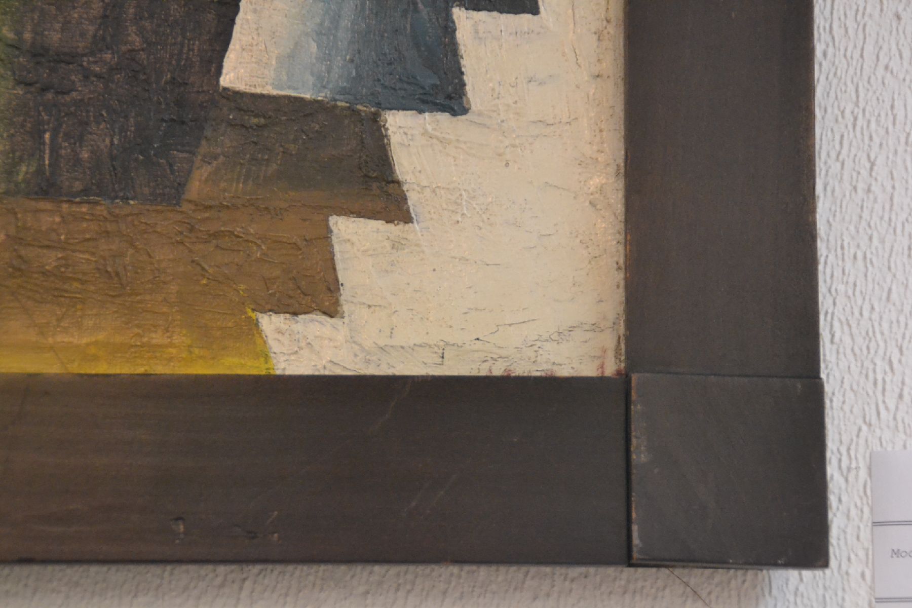 Detail c: Unbekannter Künstler der russischen Avantgarde, abstrakte Komposition, Kopf, Öl/Lwd, ca. 48x39cm/56x47cm, R.
