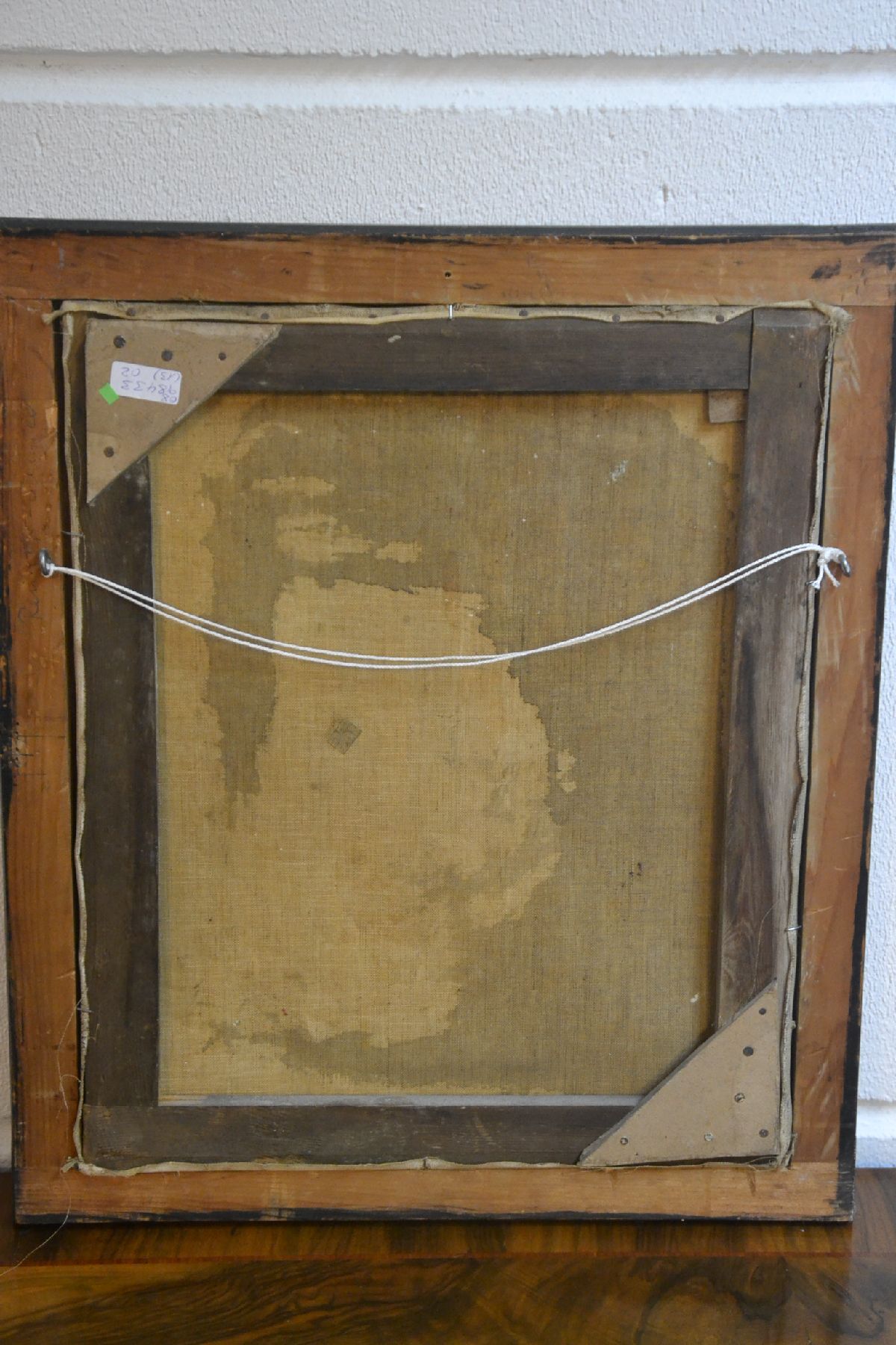Detail e: Unbekannter Künstler der russischen Avantgarde, abstrakte Komposition, Kopf, Öl/Lwd, ca. 48x39cm/56x47cm, R.