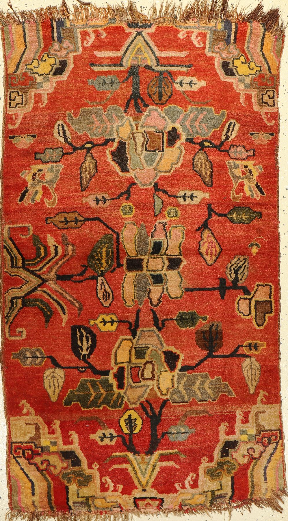 Tibet antik, um 1900, Wolle auf Baumwolle, ca. 135 x 77 cm, EHZ: 4