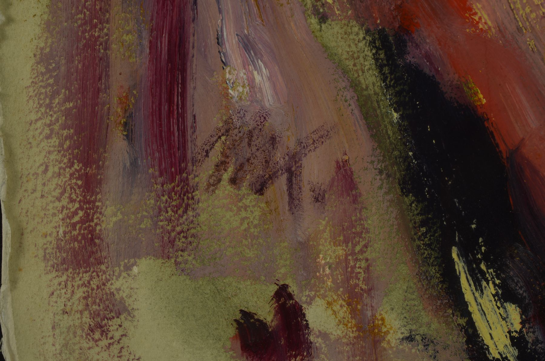 Detail b: Marlise Klock 1874 Lübz-1974 Altenbach , Figur im rotem Hemd , Gouache auf Papier, verso betitelt, monogr., Blattgr. 74x60 cm, unter Glas gerahmt, ...