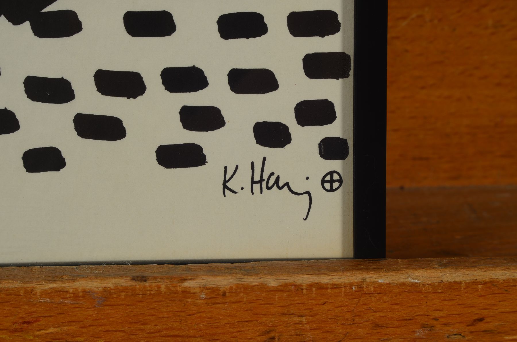 Detail b: Keith Haring, 1958-1990, Lithographie aus der Serie Sali-Adalat, drucksigniert, ca. 29x22cm, u.Gl., R.