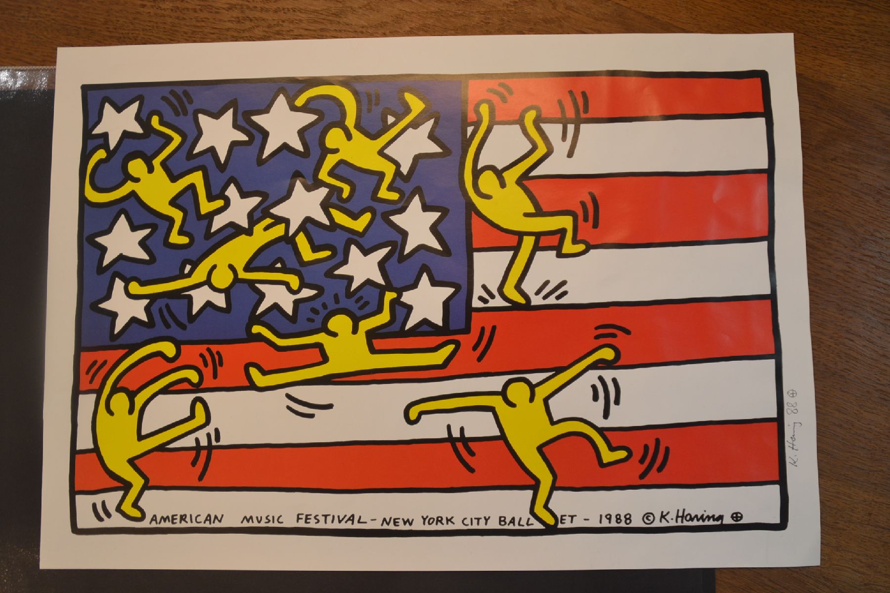 Detail b: Keith Haring, 1958-1990 New York, American Music Festival-New York City Ballet 1988, Farboffset, seitlich rechts handsign. und dat. 88, ca. 30x43cm