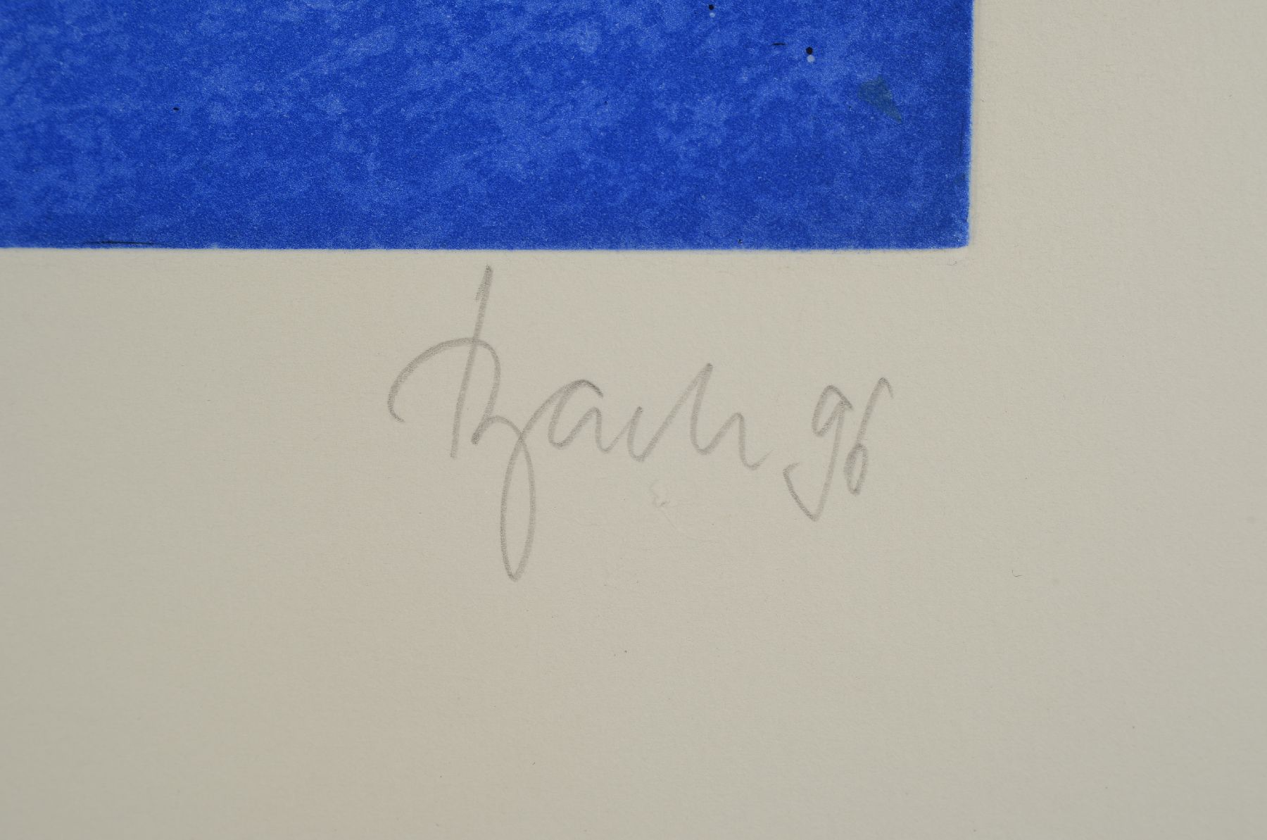 Detail b: Elvira Bach, geb. 1951, Frau mit Anturie Farbsiebdruck, handsigniert und dat. 96, num. 56/99, ca. 49x39.5cm