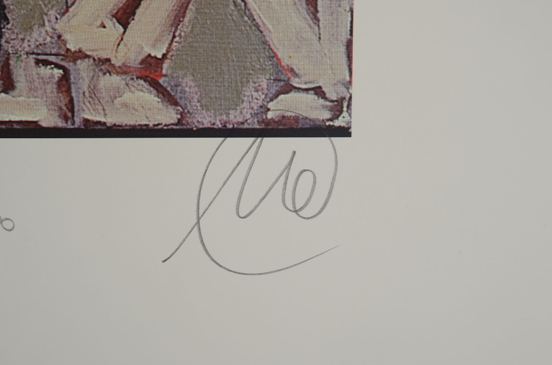 Detail b: Markus Lüpertz, geb. 1941, Farboffset, handsigniert und num. 233/500, ca. 30x37cm