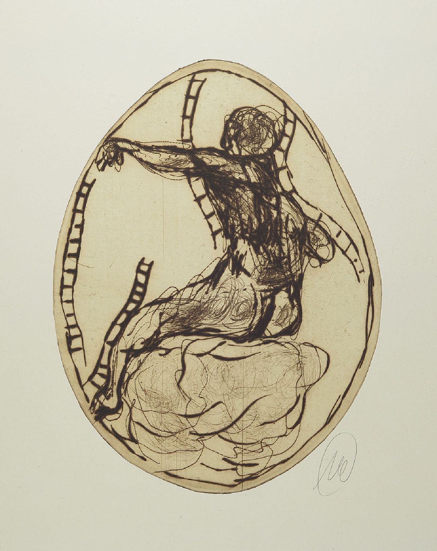 Markus Lüpertz, geb. 1941, Radierung auf handgeschöpftem Bütten, handsigniert, Auflage 10 Exempl., Hrsg. Achenbach & Costa Kunstverlag, gedruckt ...