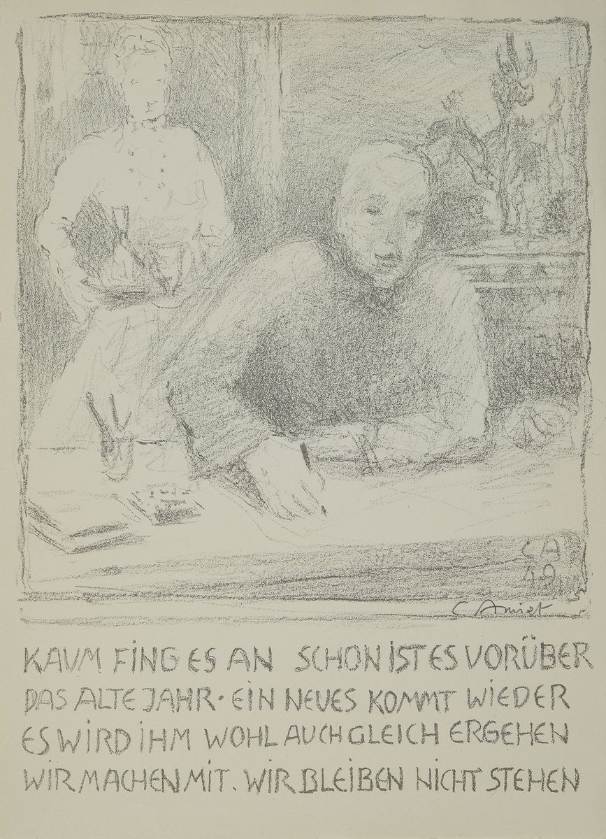Cuno Amiet, 1868-1961, Lithographie, um 1949, handsigniert, ca. 30x22cm