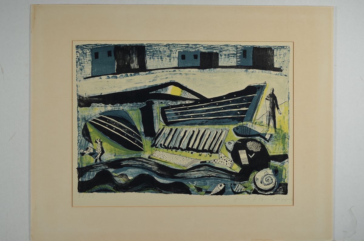 Detail k: Hans Fischer-Schuppach, 1906 Fafe/Portugal- 1987 Heidelberg, Schüler von Scholz, Hubbuch und Schnarrenberger in Karlsruhe, dann Meisterschüler von ...