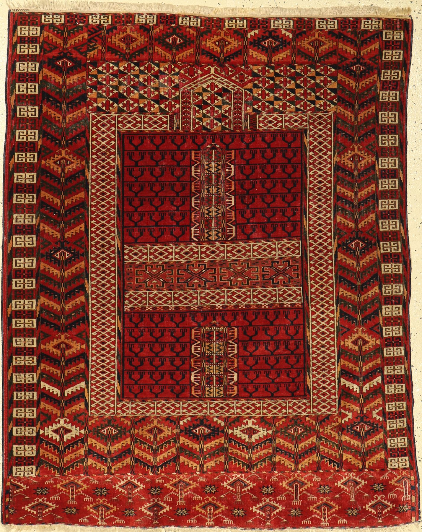 Bochara Engsi fein, Russland, ca. 40 Jahre,Wolle auf Wolle, ca. 156 x 125 cm, EHZ: 3