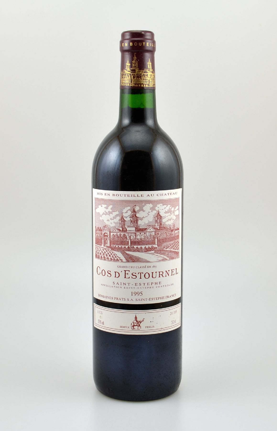 4 Flaschen 1995 Chateau Cos D'Estournel, Saint-Estephe, Grand Cru Classe, je ca. 75 cl, 13 % Vol., Füllstände: je ca. into neck, gute ...